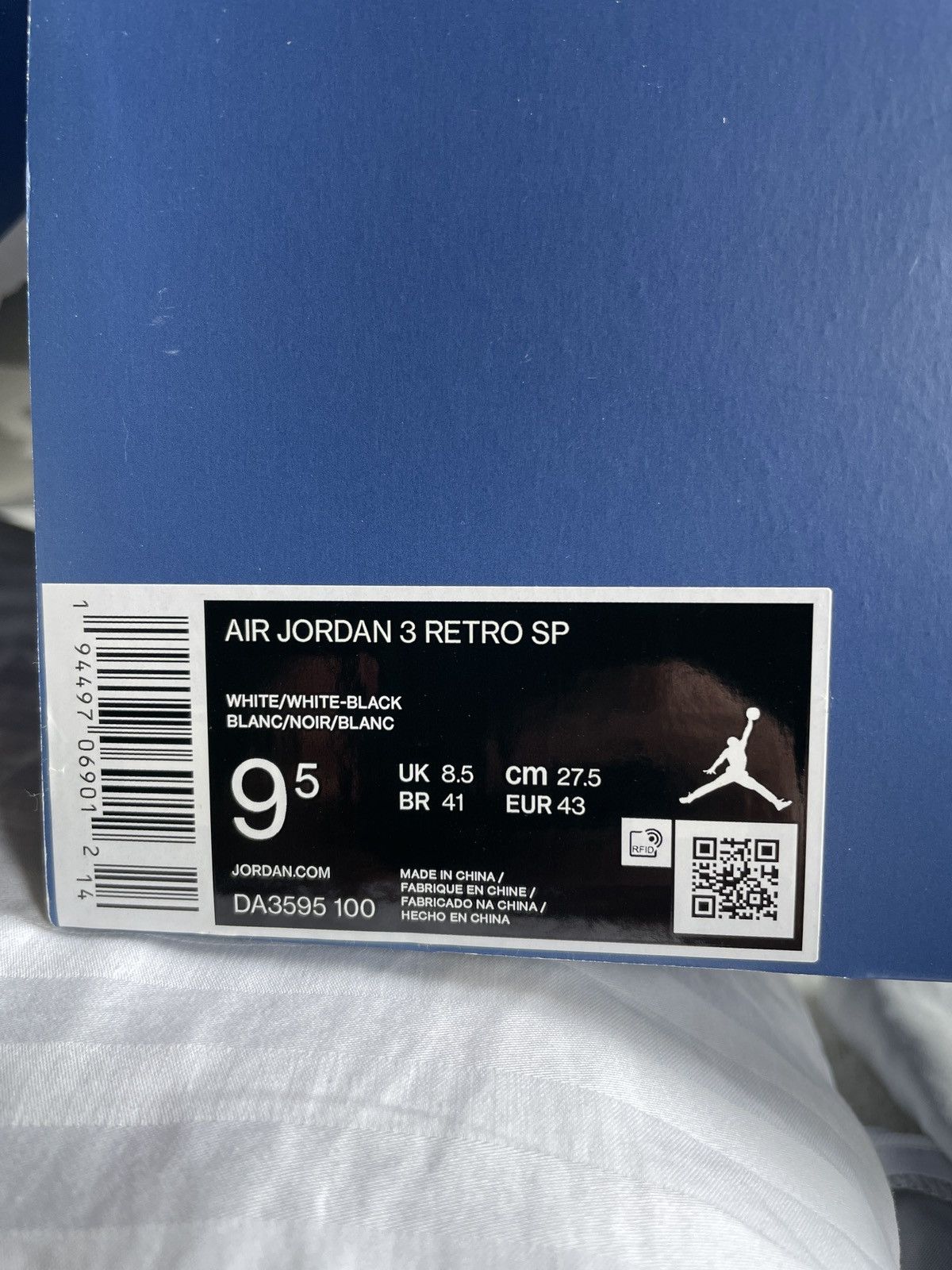 Jordan Brand Jordan 3 Retro Fragment Size US 9.5 / EU 42-43 - 7 Thumbnail