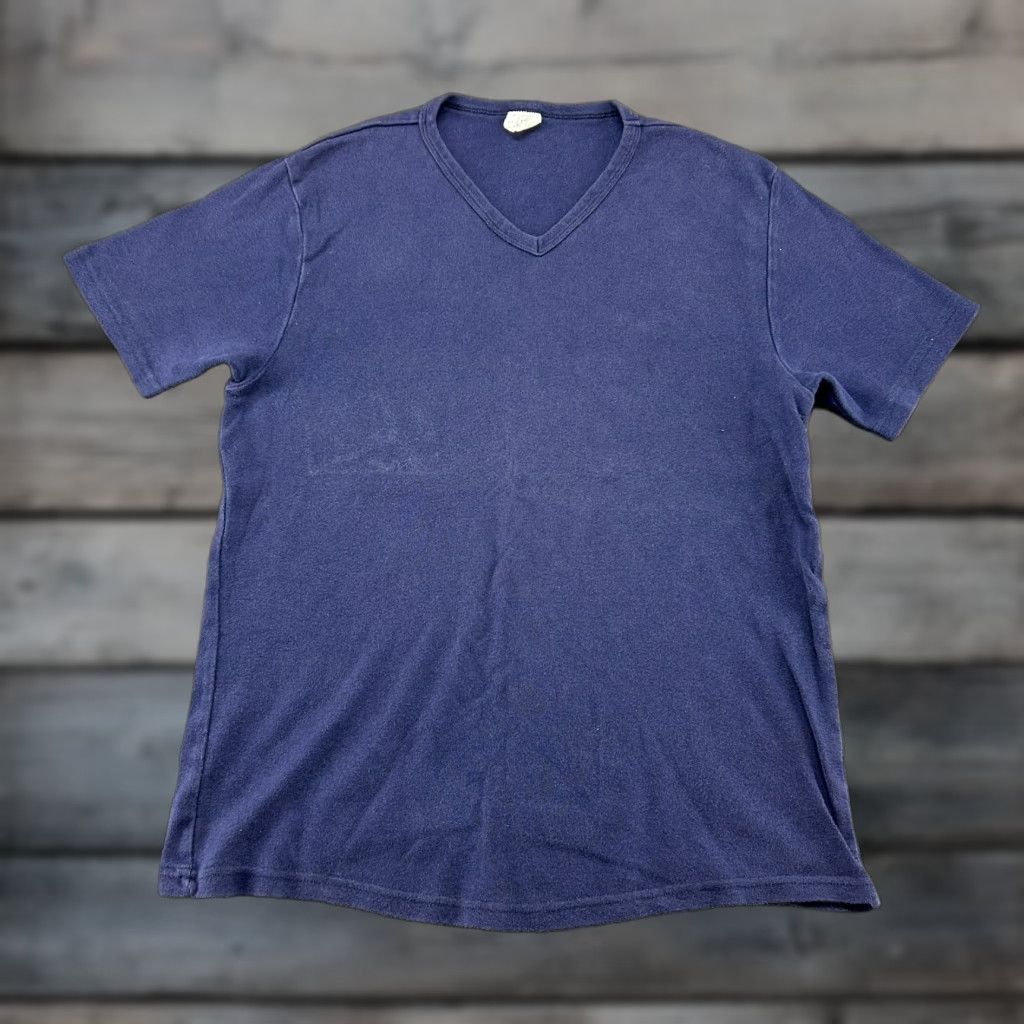 Gap VINTAGE Gap Shirt Women XL Blue Navy Short Sleeve Blank Cotton Ribbed Basics 90s Size XL / US 12-14 / IT 48-50 - 1 Thumbnail