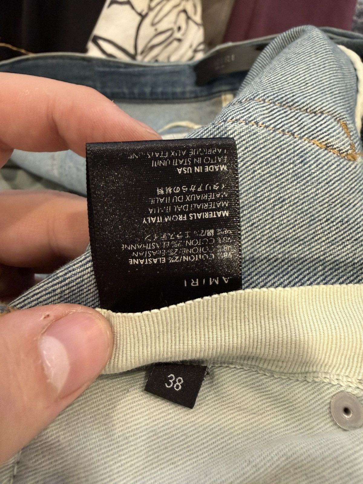 Amiri Amiri Blue Knee Thrasher Denim 38 Size US 38 / EU 54 - 5 Thumbnail