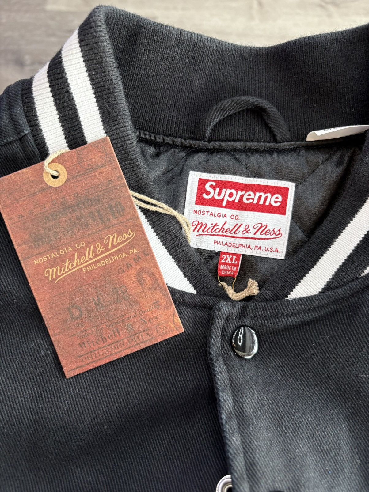 Mitchell & Ness × Supreme Supreme x Mitchell & Ness “Doughboy” Twill Varsity Jacket Size US XXL / EU 58 / 5 - 3 Thumbnail
