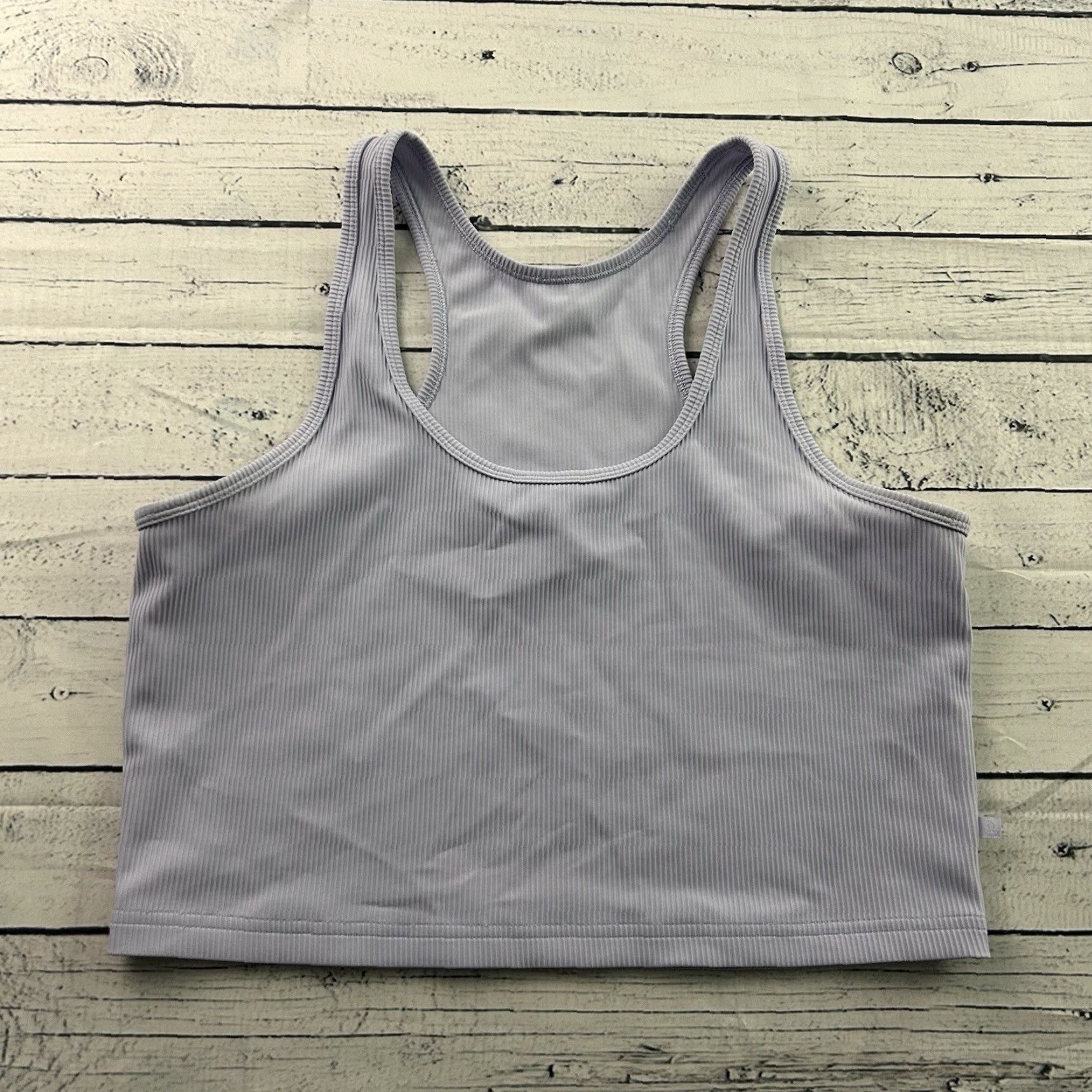 Lululemon Lululemon Ribbed Sleeveless Crop Tank Top Women's 10 Purple Workout Yoga Racerback Cropped Shirt Summer Activewear Size L / US 10 / IT 46 - 2 Thumbnail