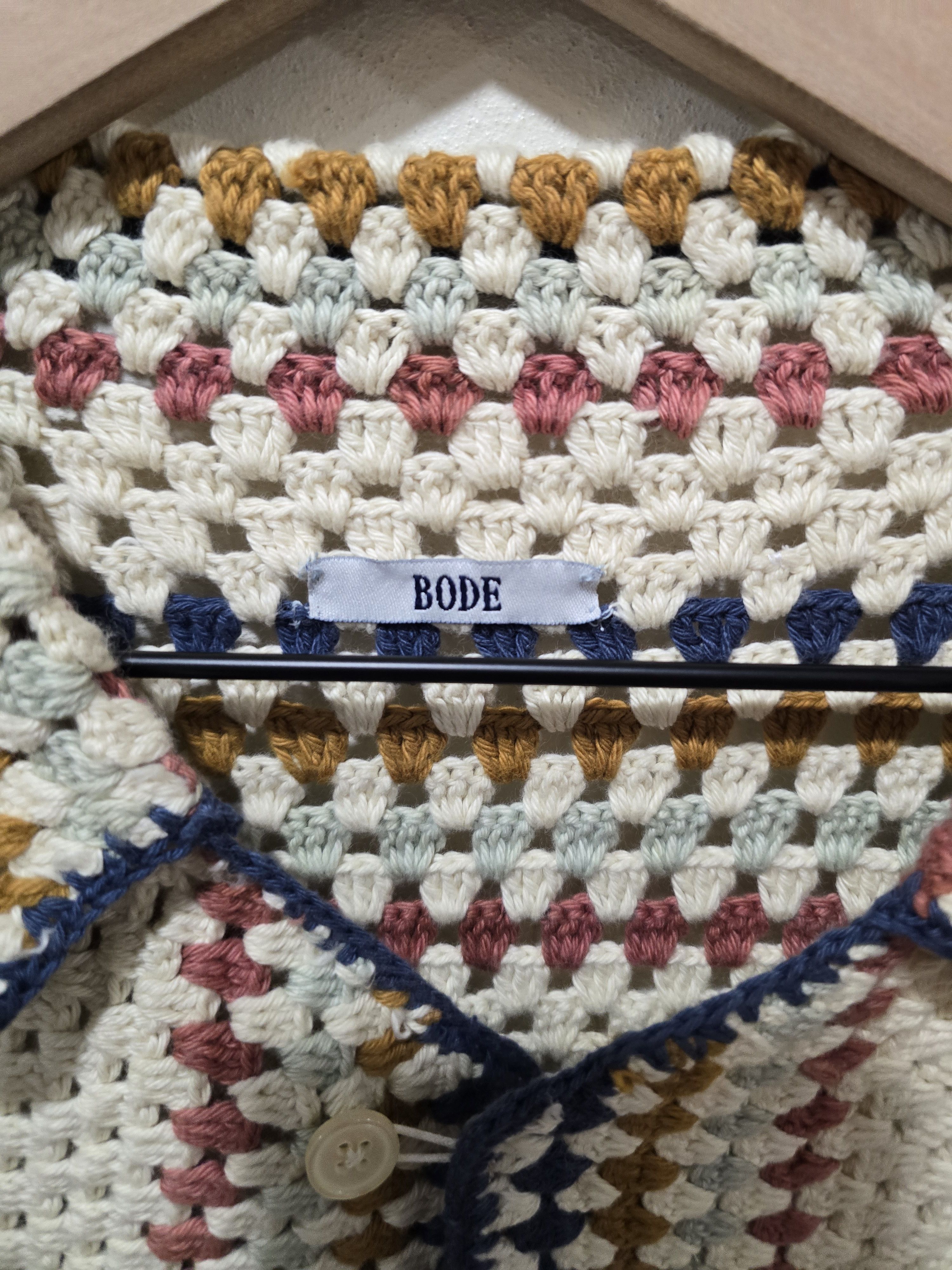 Bode Bode 1960's Crochet Tablecloth Knit Overshirt Size US M / EU 48-50 / 2 - 4 Thumbnail
