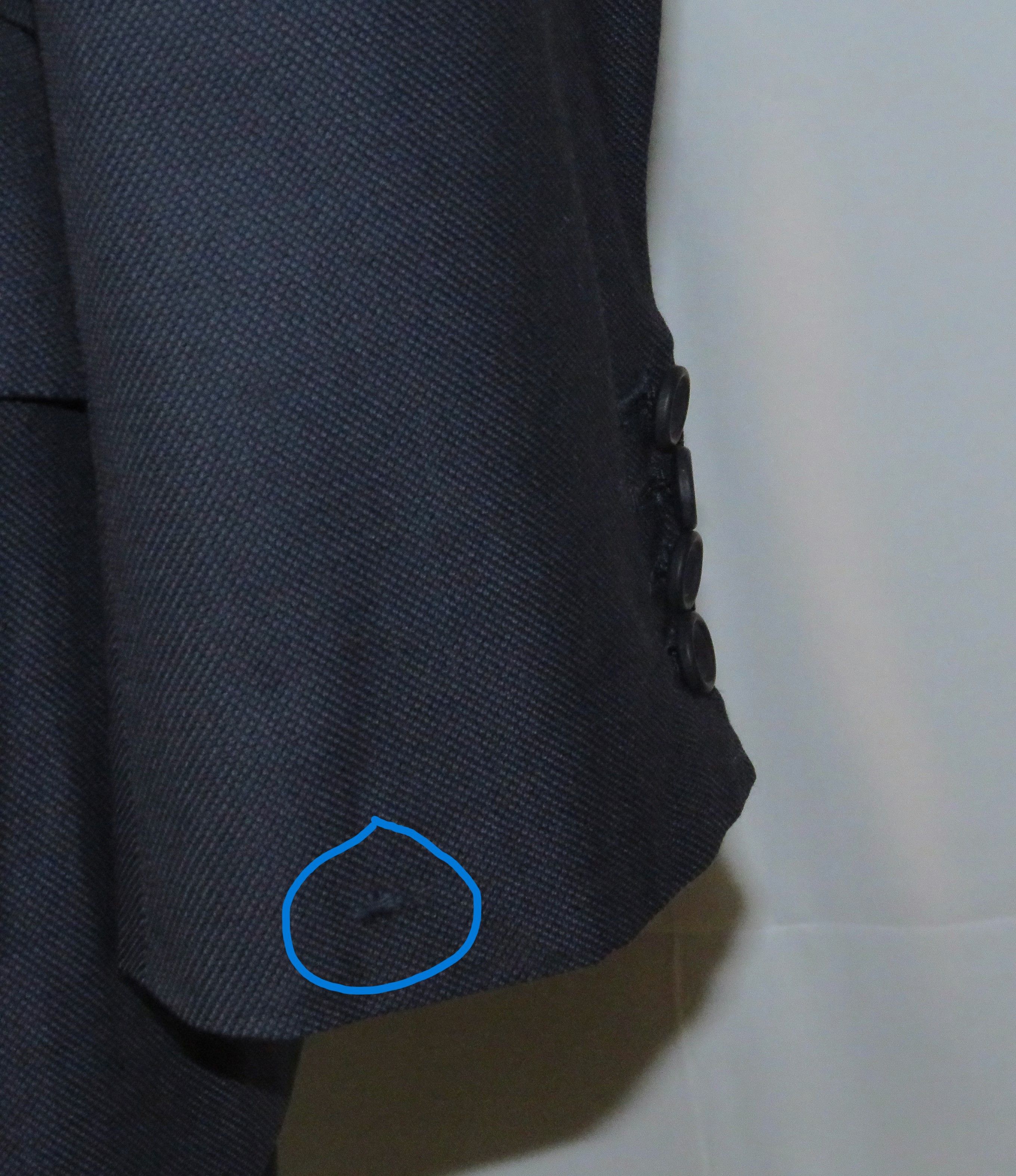 Huntsman × Savile Row Bespoke 2022 Navy Blue Birdseye One Button Suit 34S Size 34S - 10 Thumbnail