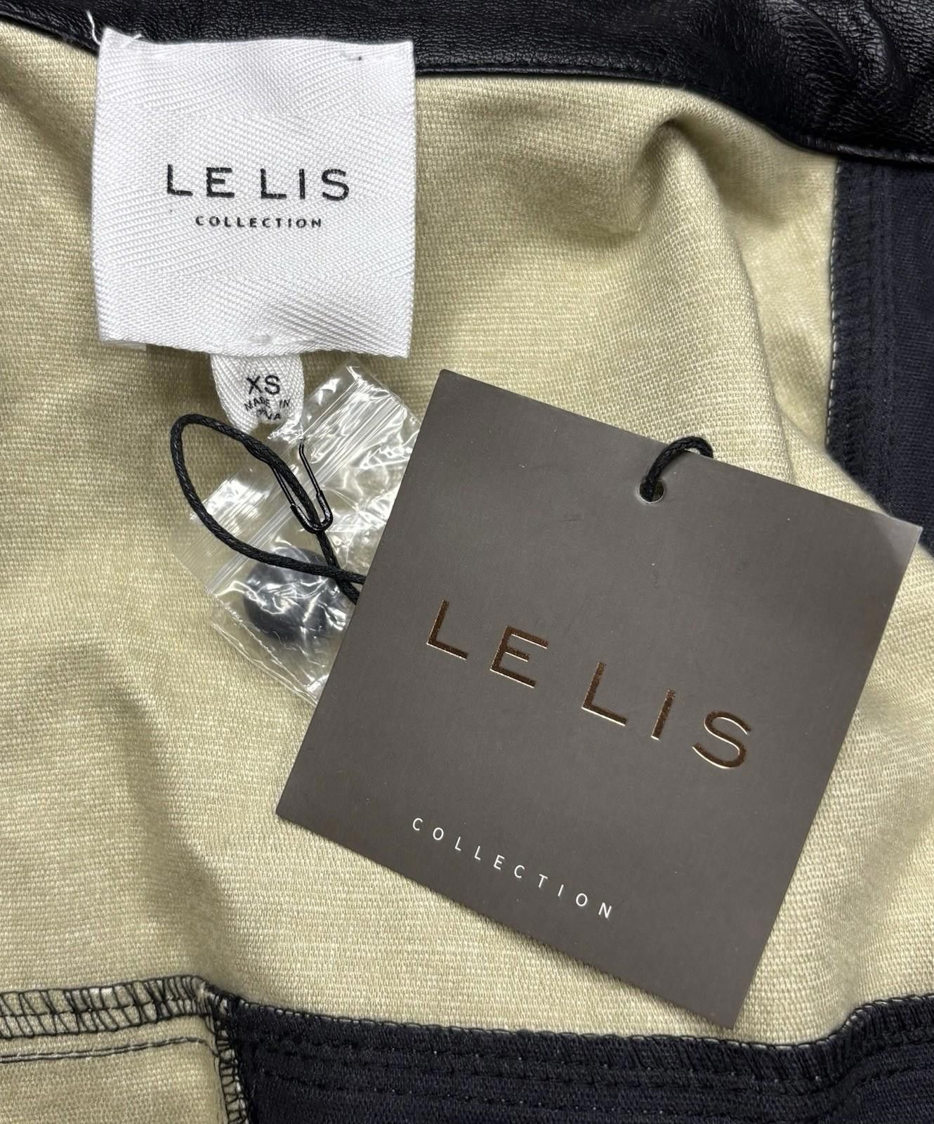 Other Le Lis Collection Jacket Womens XS Faux Leather Colorblock Size XS / US 0-2 / IT 36-38 - 2 Thumbnail