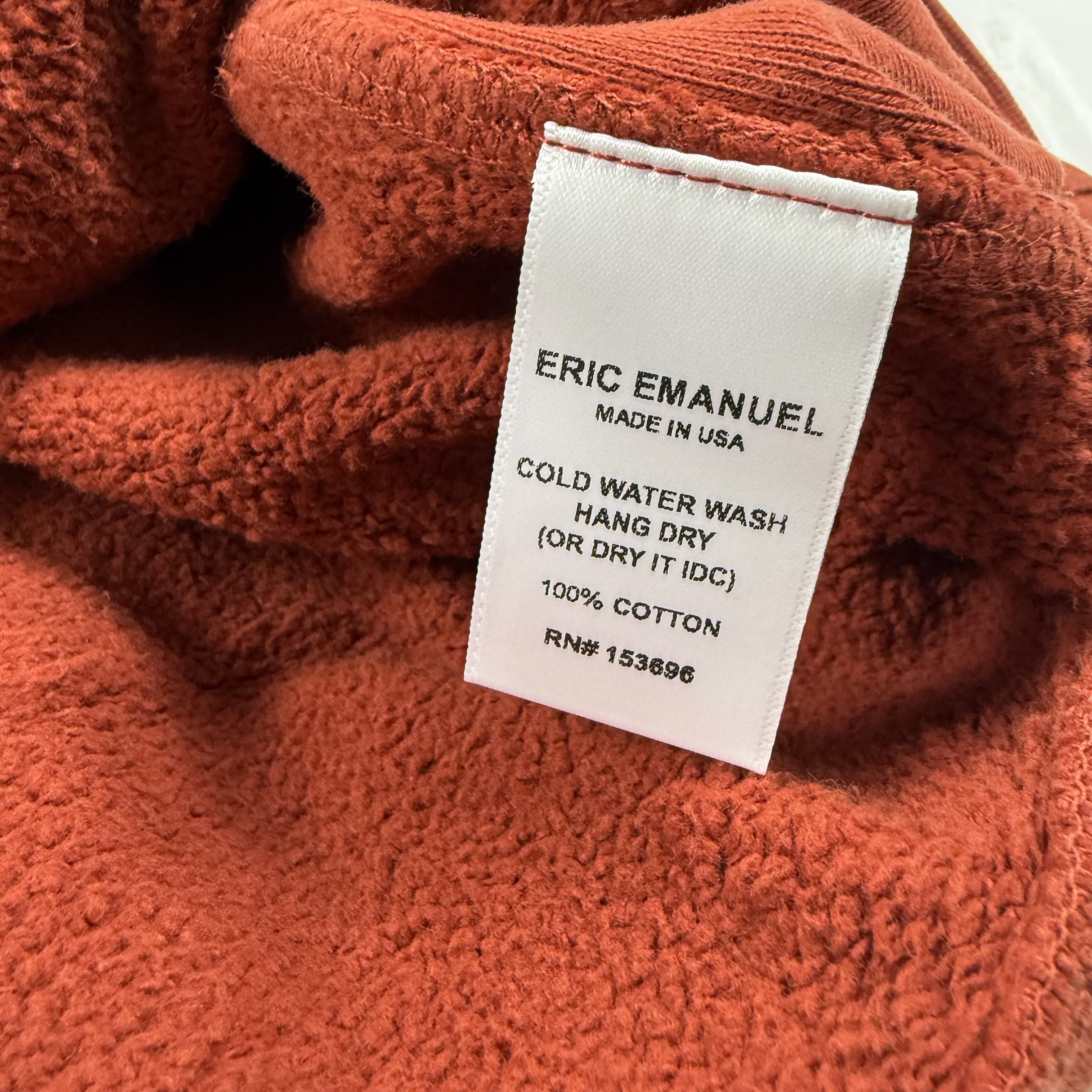 Eric Emanuel Eric Emanuel EE Basic Hoodie Mens XL Rust Red Sweatshirt Size US XL / EU 56 / 4 - 6 Thumbnail