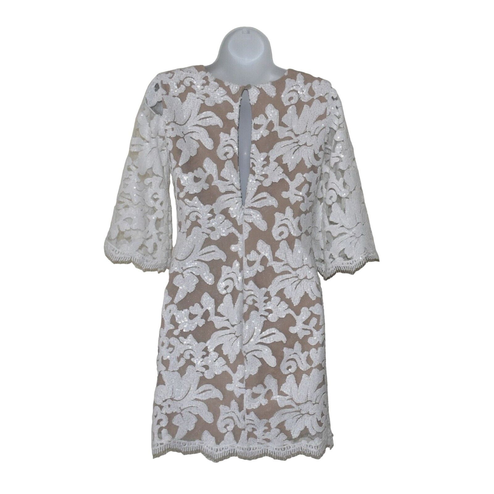 Dress the Population DRESS THE POPULATION Sequin Embroidery Bridal Dress Sz XS Size XS / US 0-2 / IT 36-38 - 3 Thumbnail