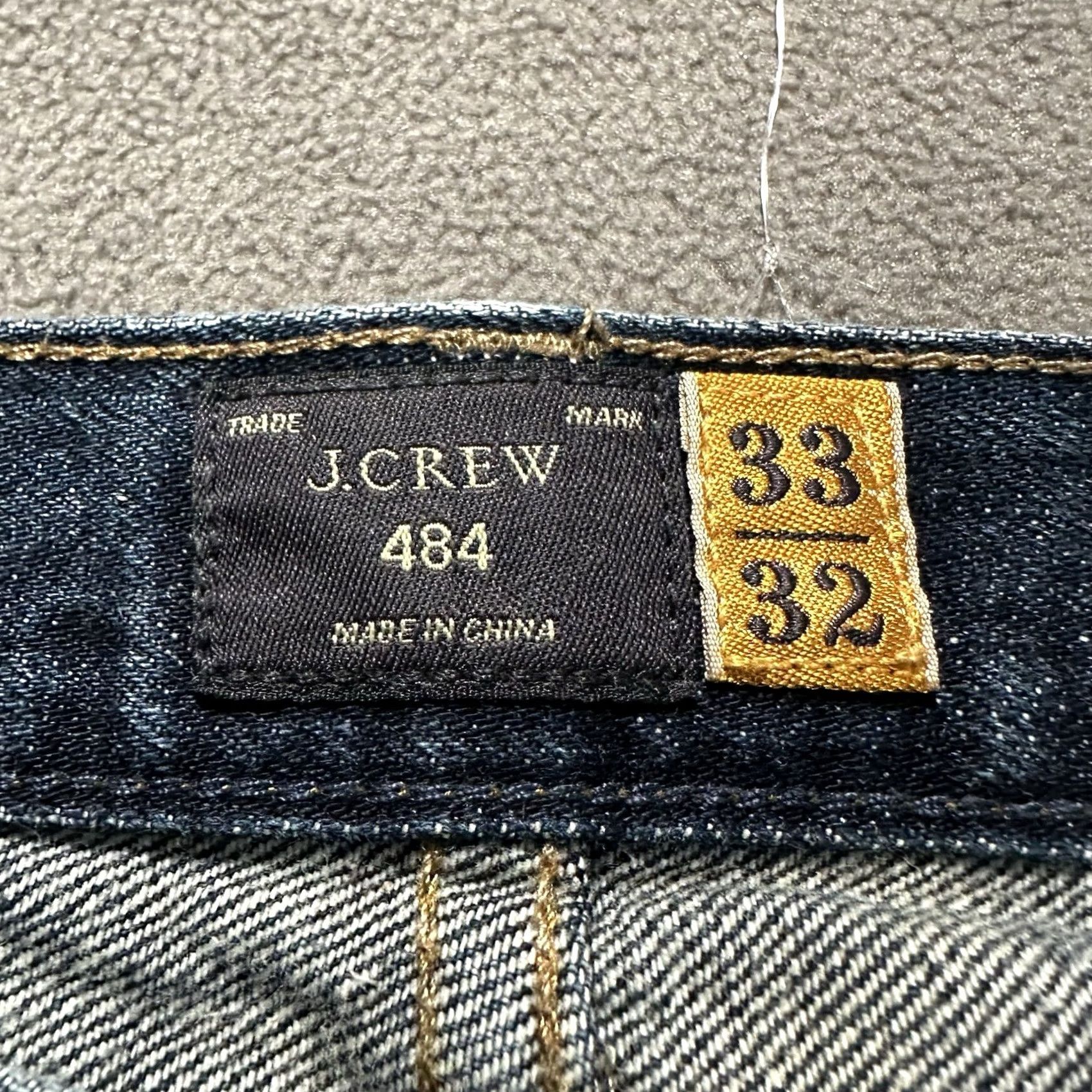 J.Crew J Crew 484 Jeans Mens 33x32 Blue Slim Fit Straight Leg Dark Wash GUC Size US 33 - 7 Thumbnail
