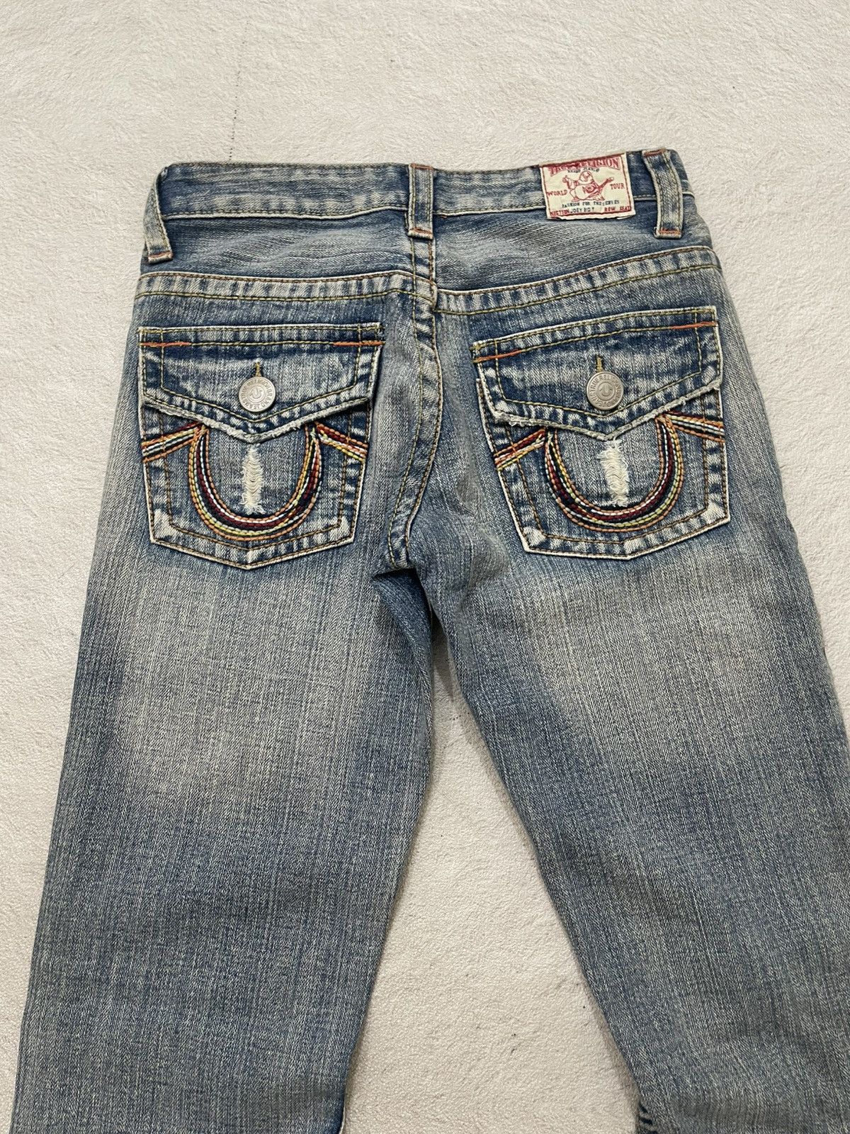 Diesel 2000s True Religion Flare Denim Ripped Bootcut Y2K Ifsix LGB Size 27" / US 4 / IT 40 - 9 Thumbnail