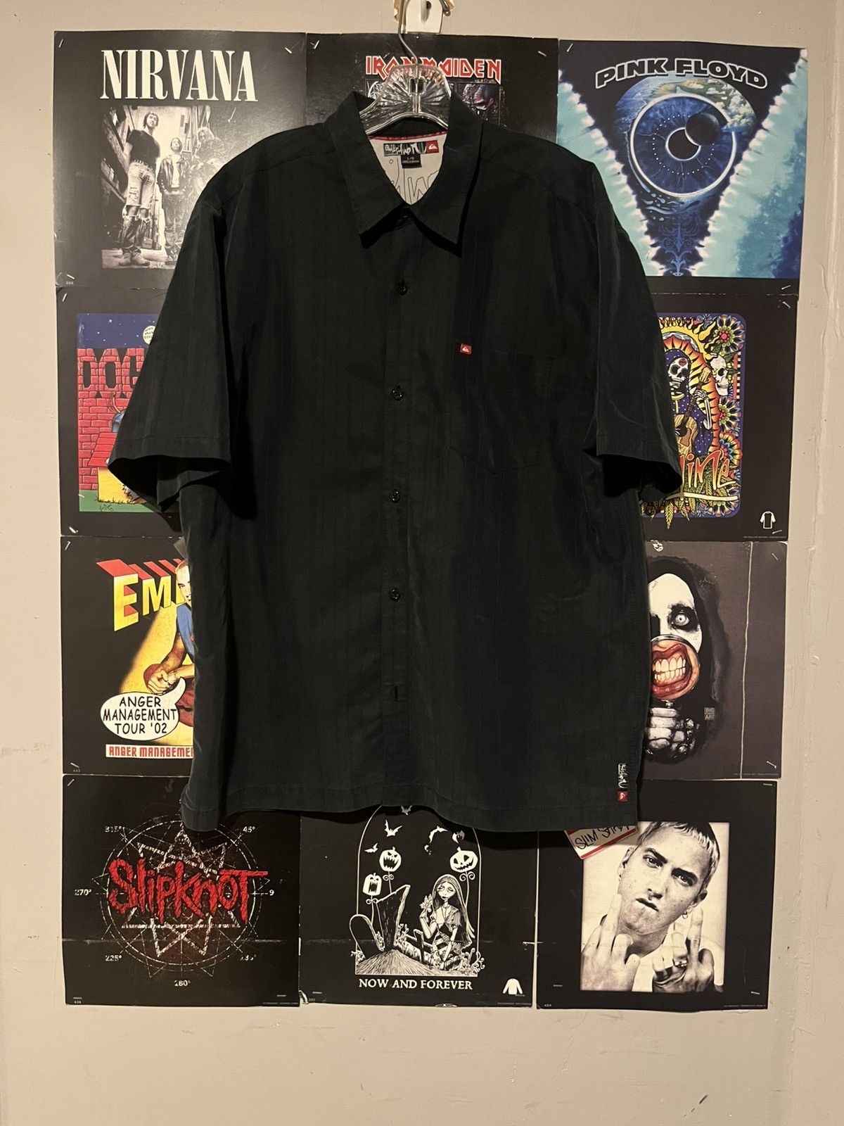 Quicksilver Vintage Y2K 2000’s Quicksilver stripped black button down Size US XL / EU 56 / 4 - 1 Thumbnail