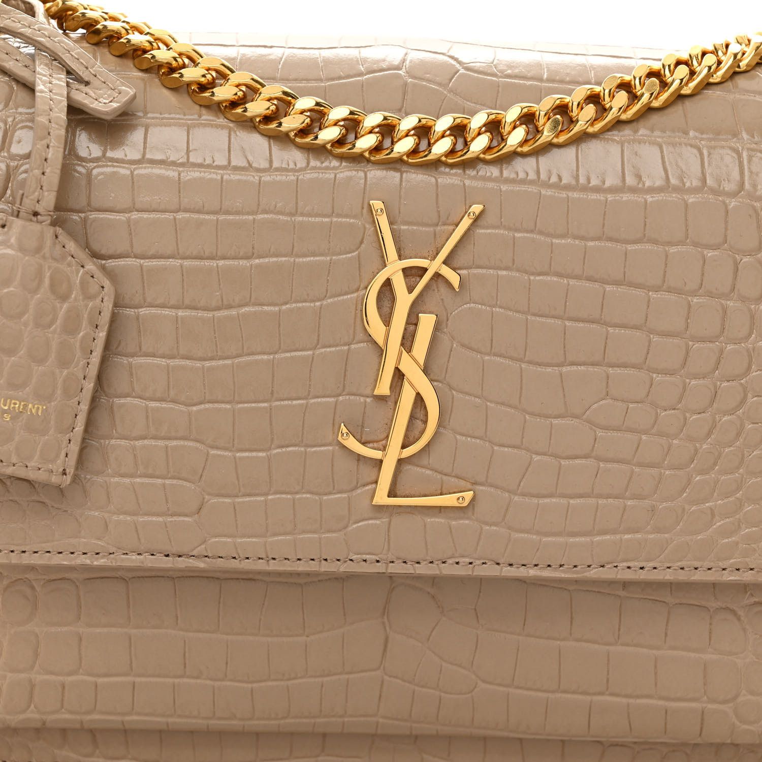 Saint Laurent Paris o1b1hav111024 Size: OS / Sunset Medium Bag in Dark Beige Size ONE SIZE - 5 Thumbnail