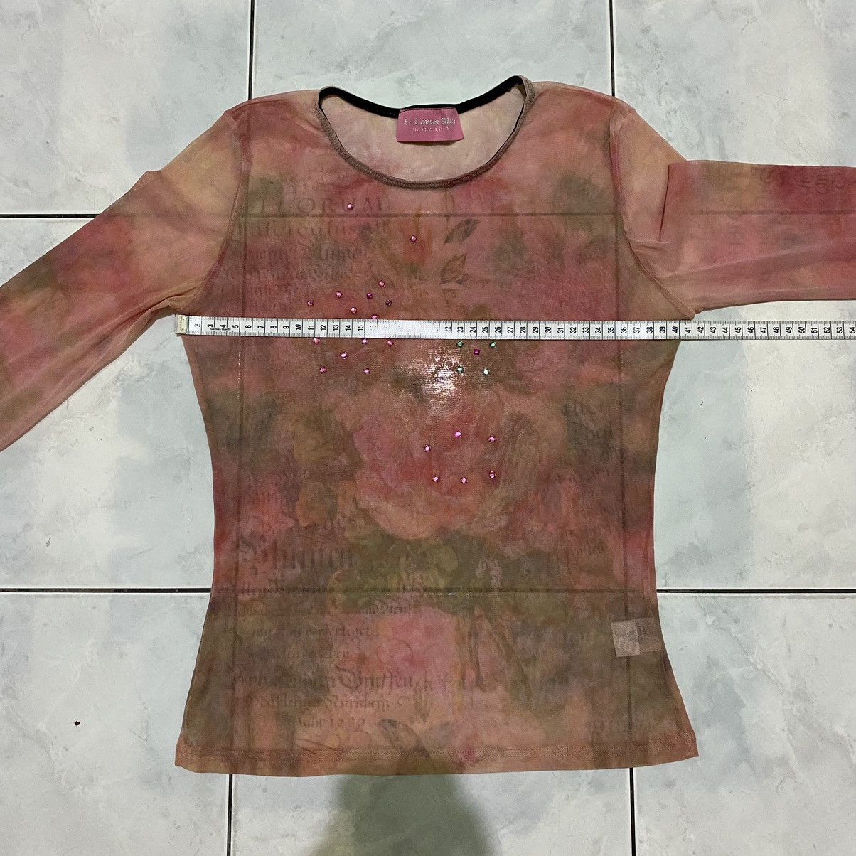 If Six Was Nine La Lotus Bleu Rose Poem Sheer Top Jean Paul Gaultier Style Size US M / EU 48-50 / 2 - 6 Thumbnail