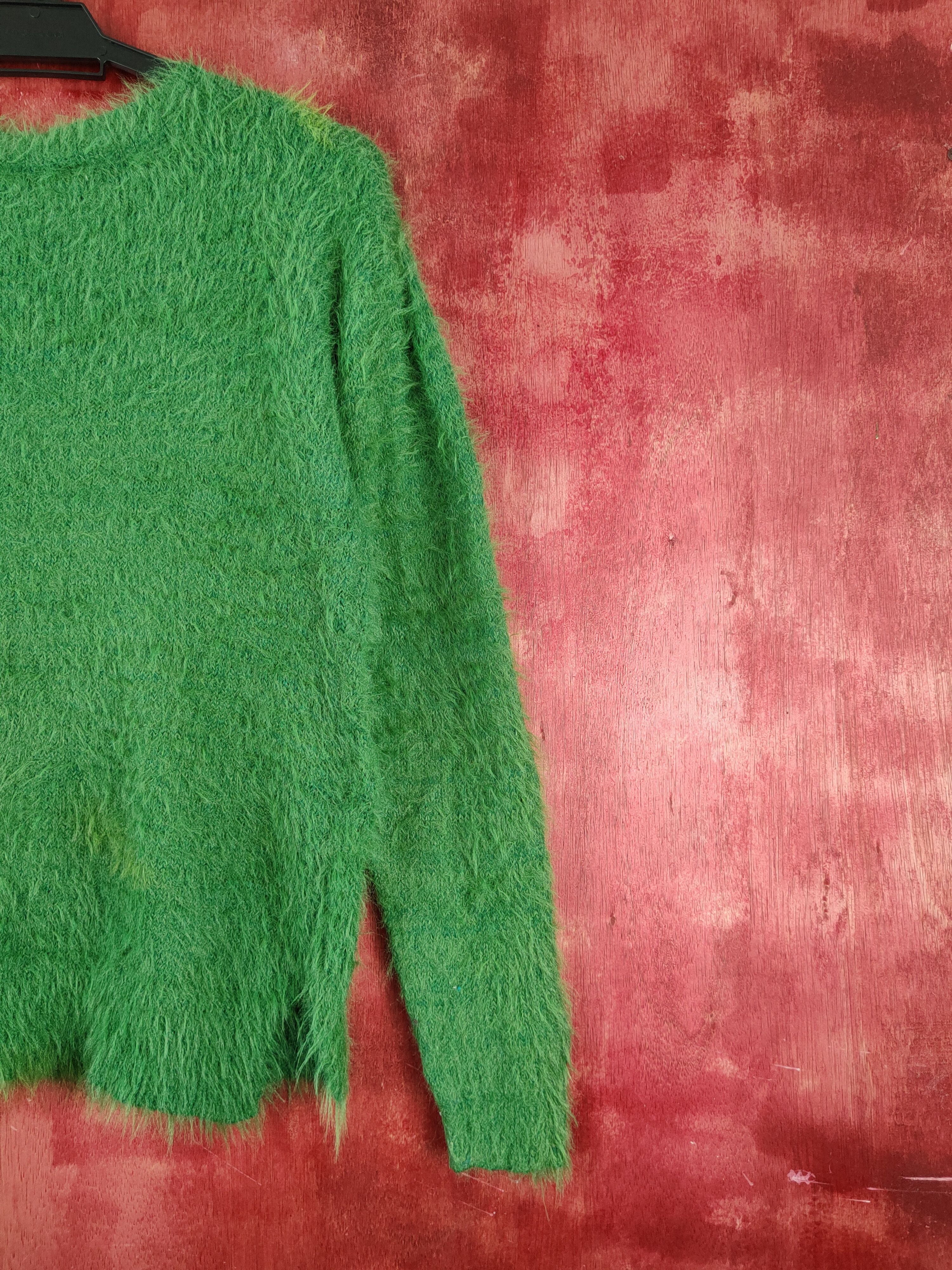Japanese Brand × Vintage Vintage Khalita Green Fur Mohair Knitwear Size L / US 10 / IT 46 - 9 Thumbnail