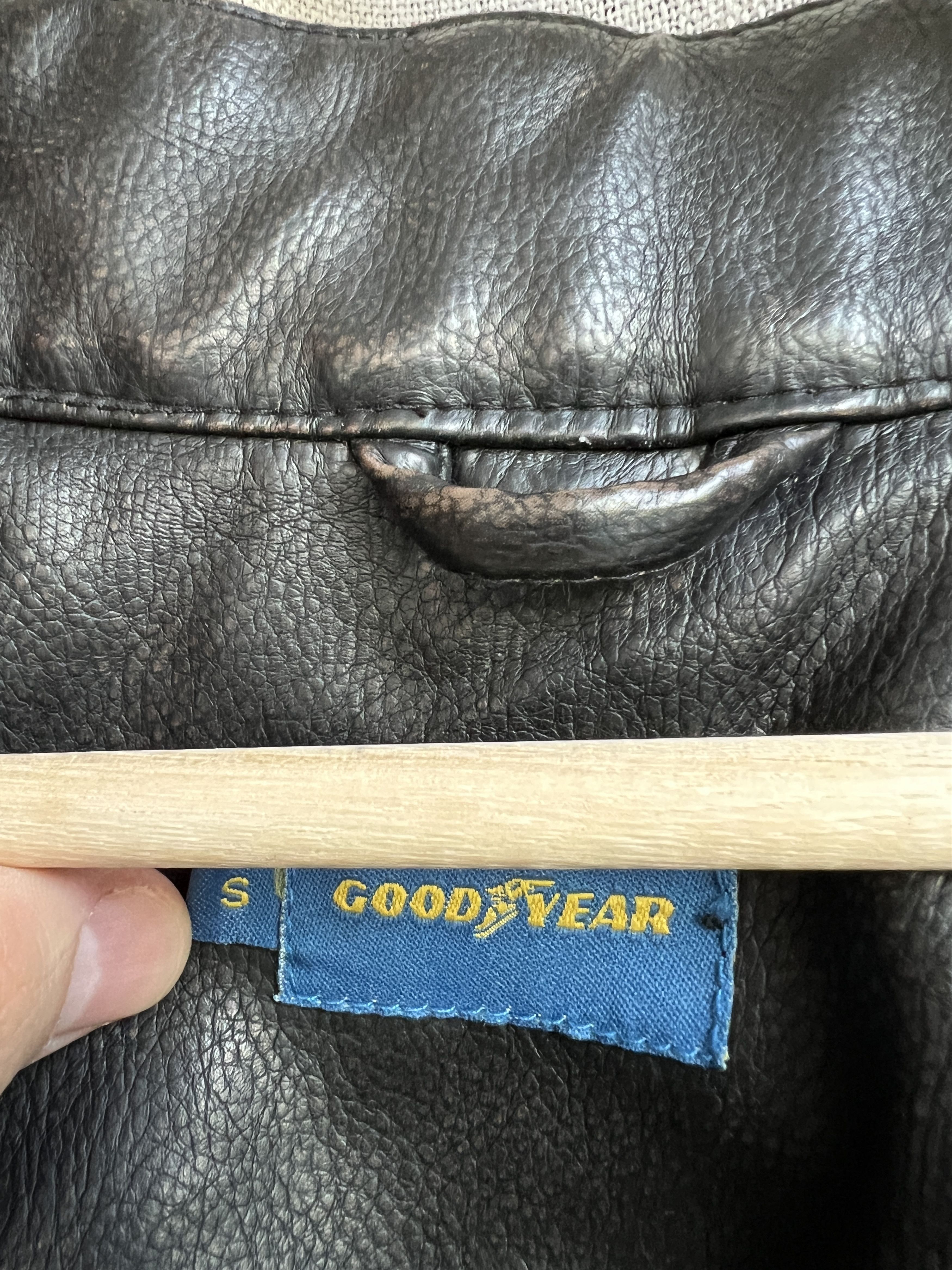 Vintage Y2K Goodyear Moto Racing Jacket Faux Leather Patina Size US S / EU 44-46 / 1 - 11 Thumbnail
