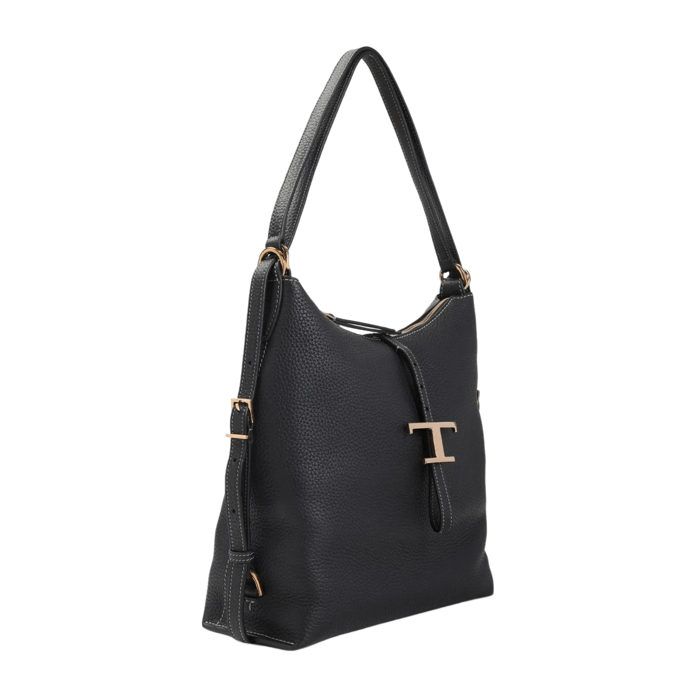 Tod's TOD'S T Timeless Small Black Leather Shoulder Bag Size ONE SIZE - 3 Thumbnail