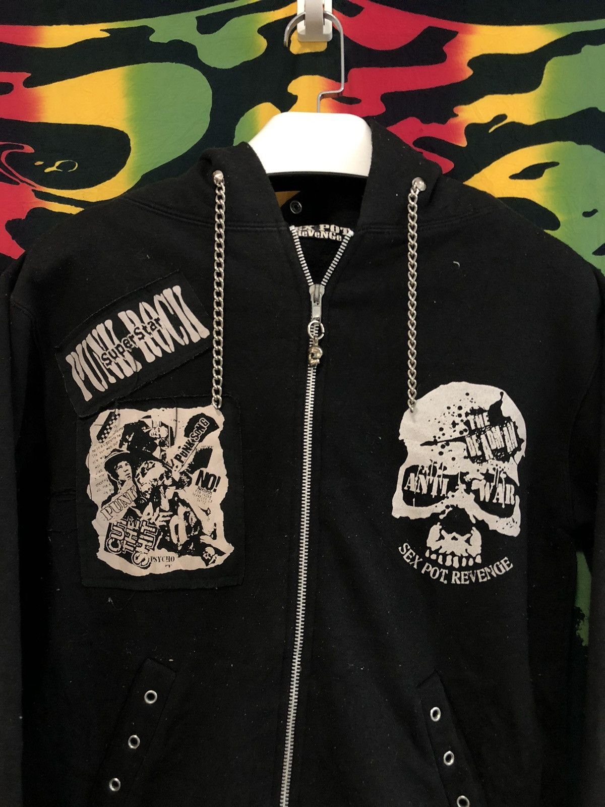 If Six Was Nine × Japanese Brand × Seditionaries Sexpot Revenge skull punk rock anti war hoodie Size US M / EU 48-50 / 2 - 4 Thumbnail