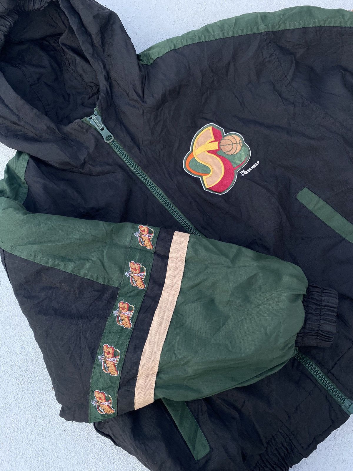 NBA × Pro Player × Vintage Vintage 90s Pro Player NBA Sonics Jacket Size US XXS / EU 40 - 2 Thumbnail