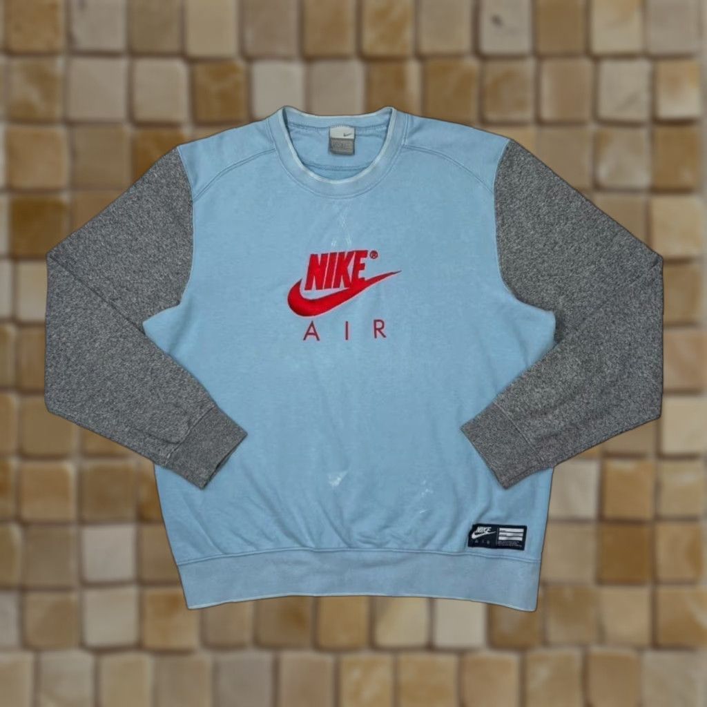 Nike Nike Air Embroidered Logo Raglan Crewneck Sweatshirt Medium Mens Blue 00s Lettering Spellout Size US M / EU 48-50 / 2 - 1 Thumbnail