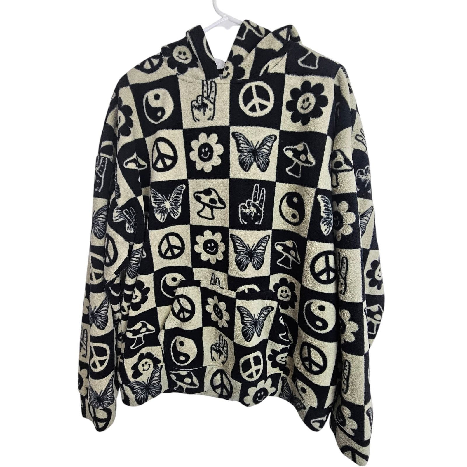 Pacsun Pacsun Unisex Oversized Fleece Hoodie Sweatshirt Sz L Artsy Size US L / EU 52-54 / 3 - 1 Thumbnail