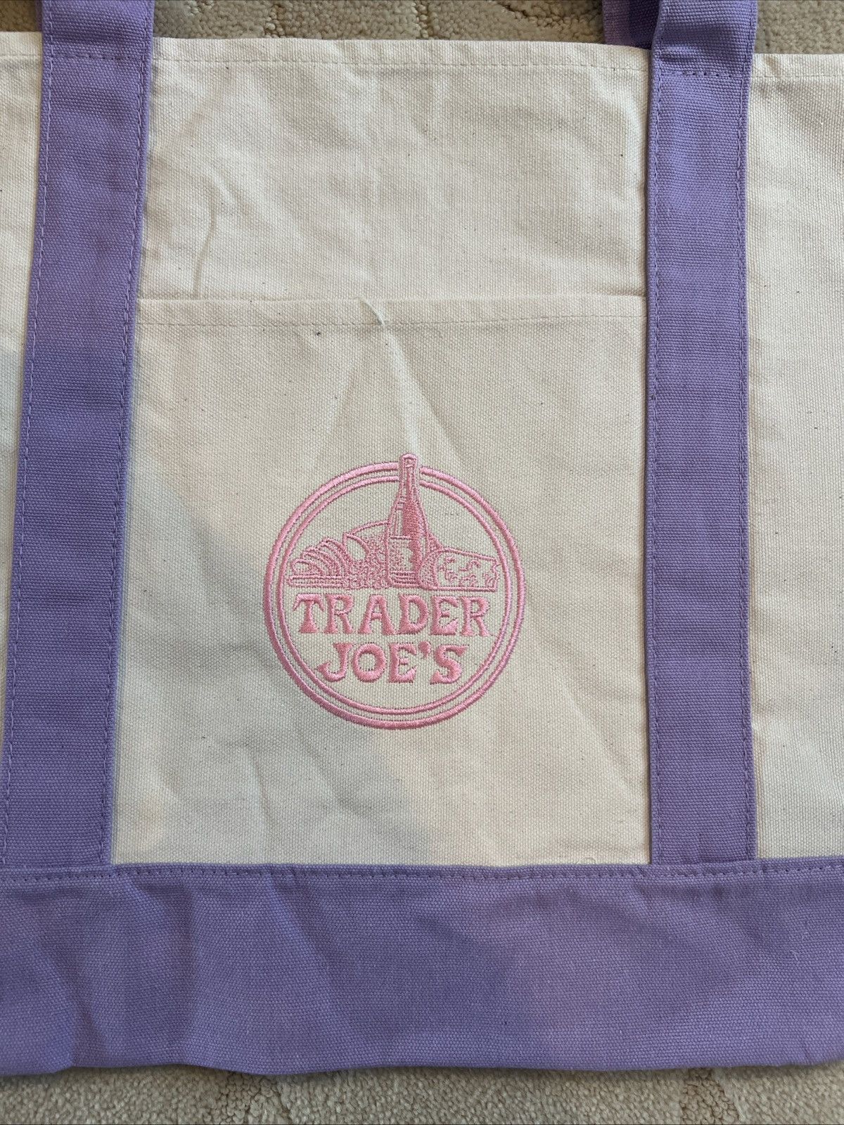 Other Trader Joe’s Spring 2026 Lavender Canvas Tote NWT Size ONE SIZE - 2 Thumbnail