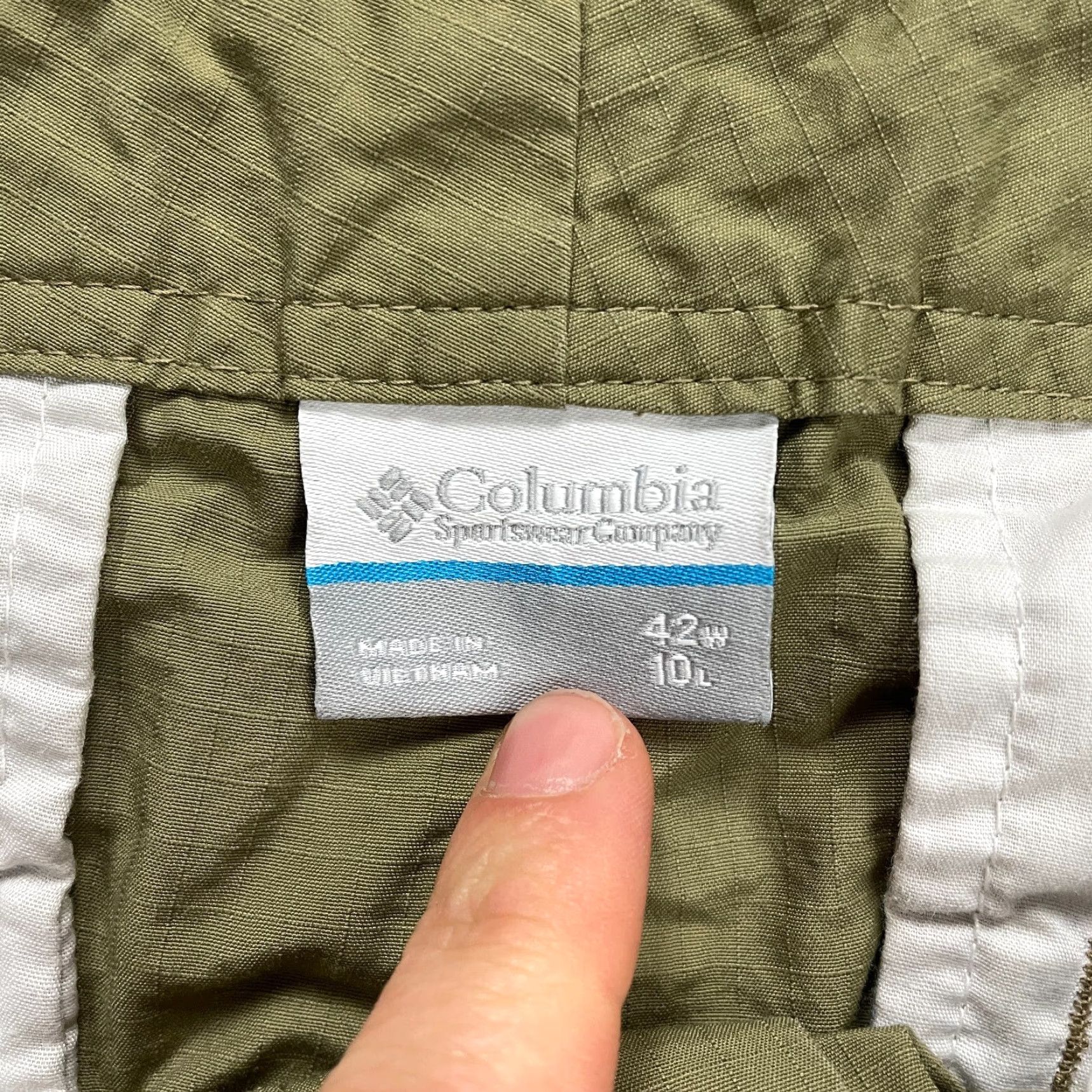 Vintage VINTAGE None Columbia Chino Shorts Mens 42 Regular Green Casual Outdoor Cotton Size US 42 / EU 58 - 5 Thumbnail