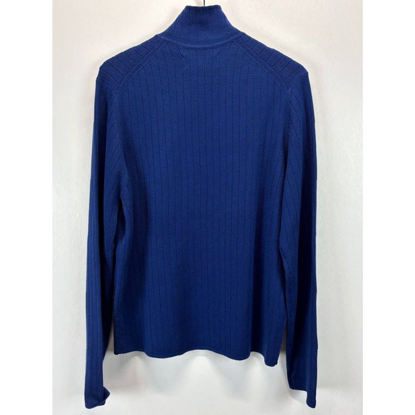 Abercrombie & Fitch VINTAGE Abercrombie & Fitch Sweater Mens XL Blue Striped Mock Turtleneck 90s Pullover Size US XL / EU 56 / 4 - 2 Thumbnail