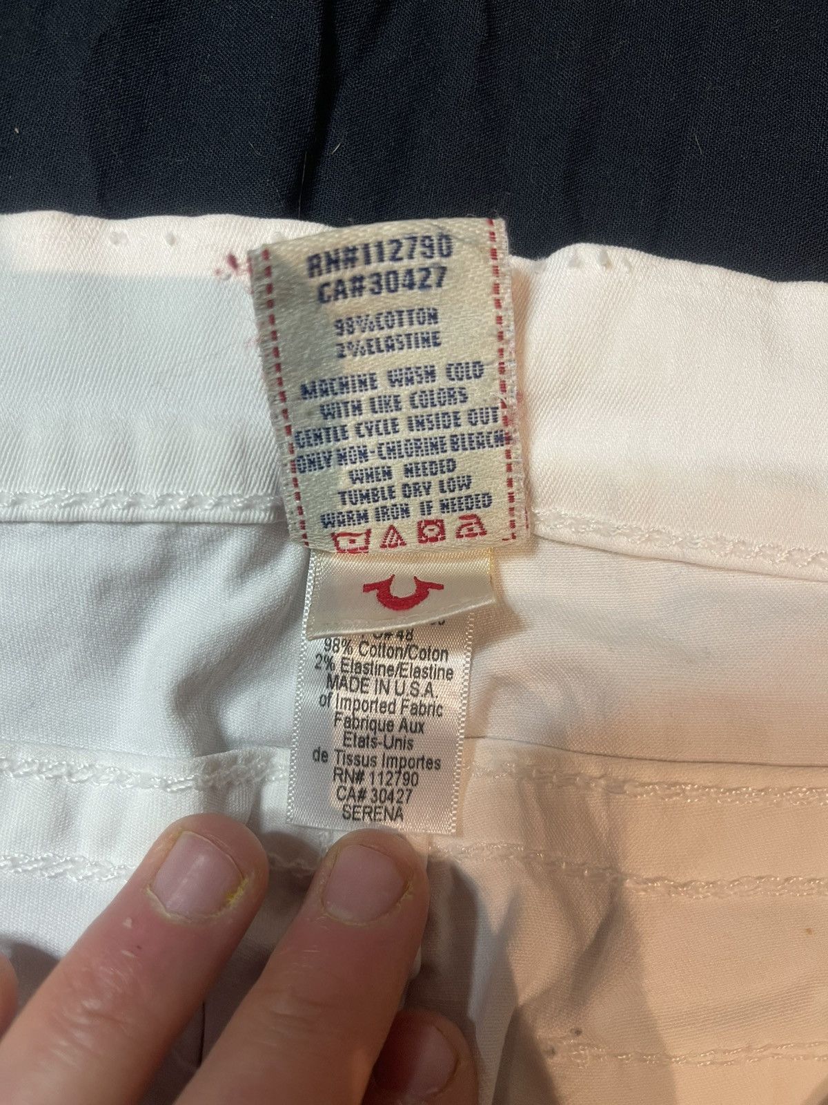 True Religion TRUE RELIGION white jeans model SERENA Size 29" - 9 Thumbnail