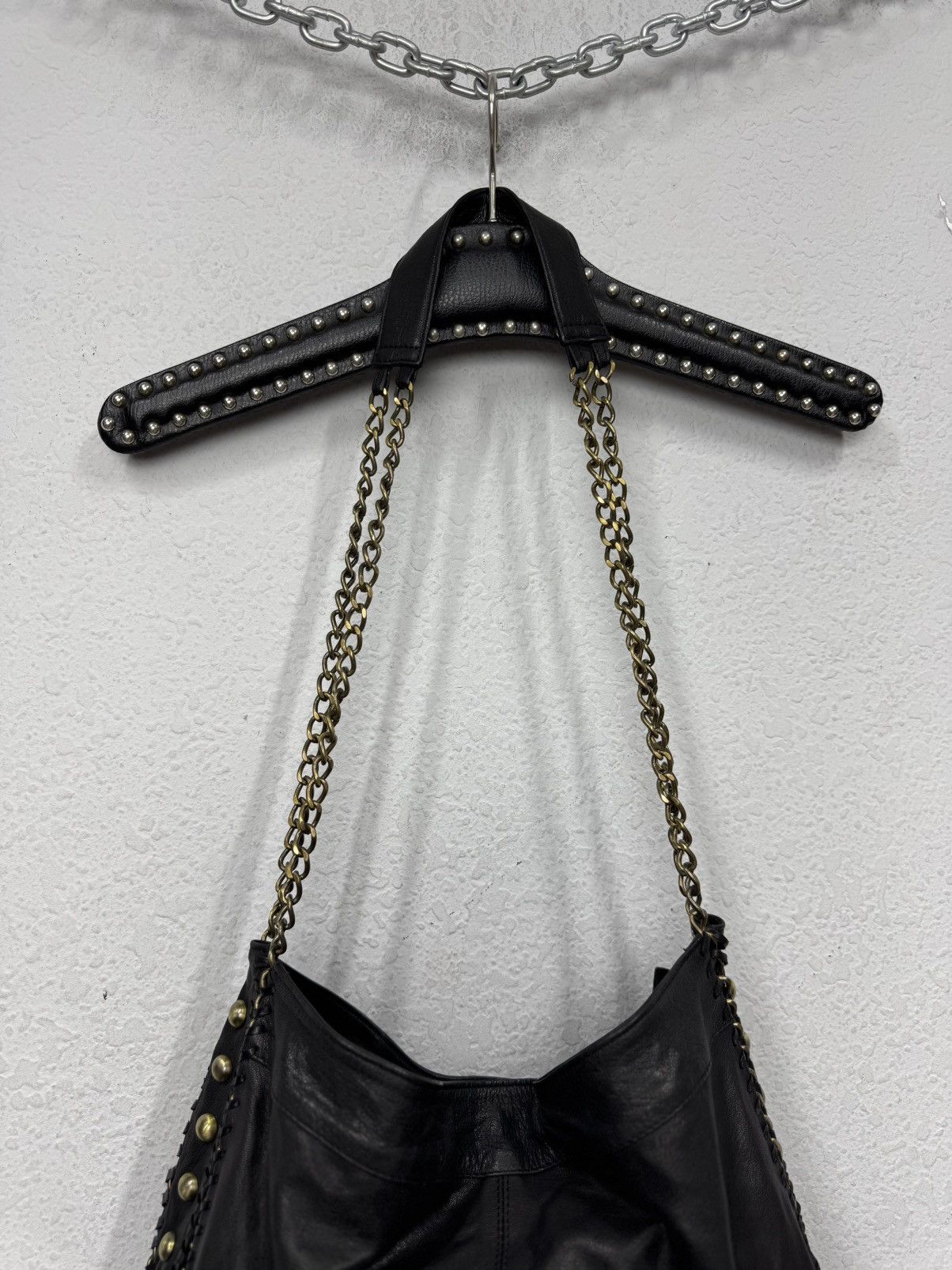 A.S.98 Vintage Leather Bag AS 98 style Metal Sling Bag Gothic GOA Size ONE SIZE - 5 Thumbnail