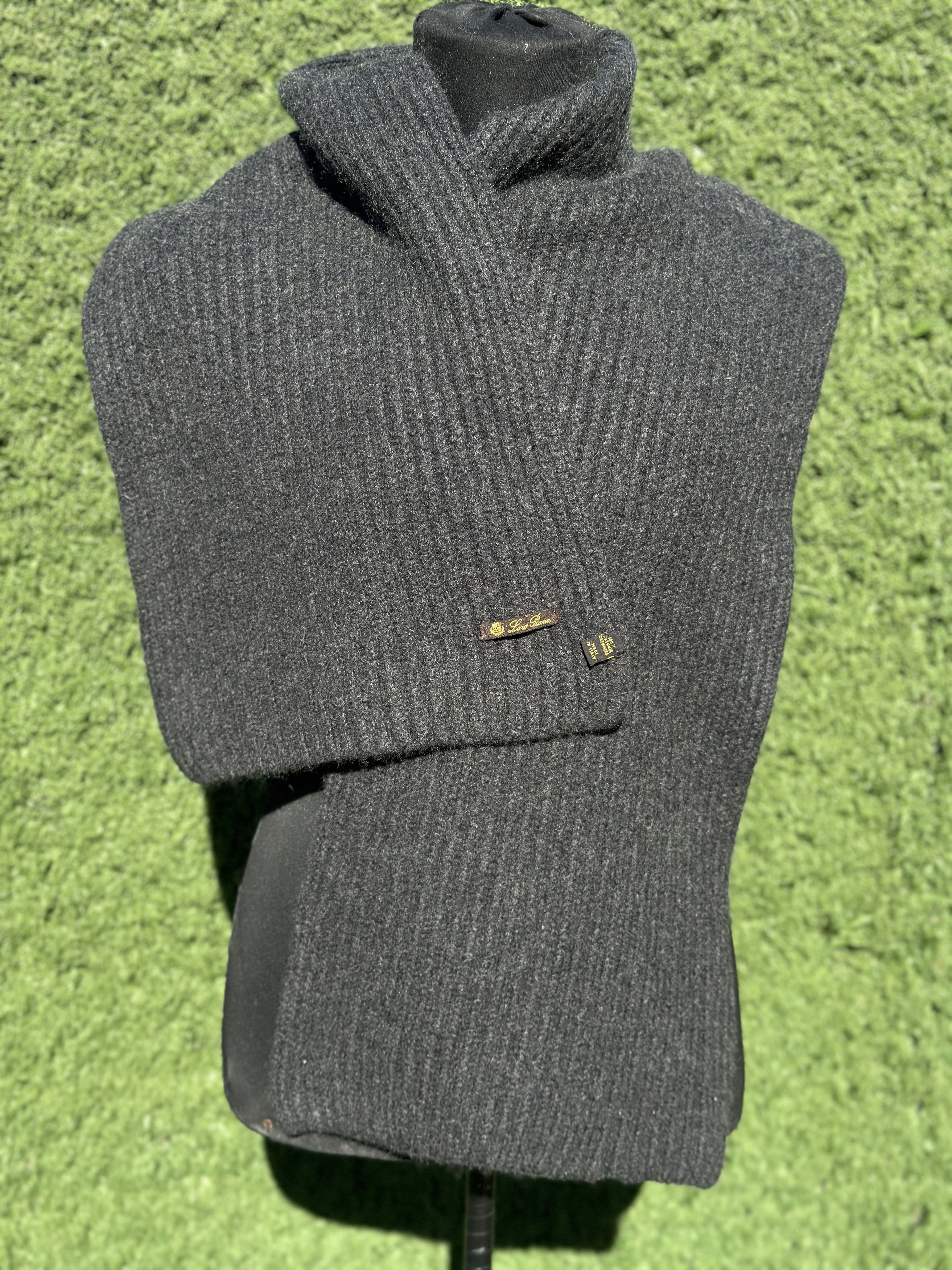Loro Piana Luxury Loro Piana 100% Cashmere Rib Knit Scarf 140x30 Cm Size ONE SIZE - 2 Thumbnail