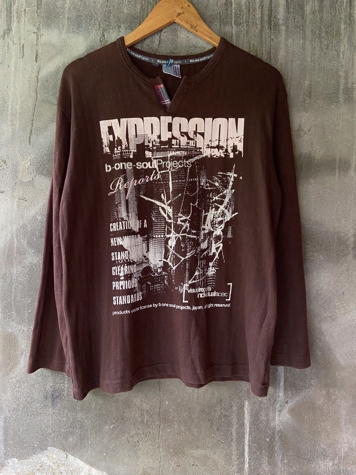 image of Beauty Beast x If Six Was Nine Expression Reports B One Soul Long Sleeve in Brown (Size Large)