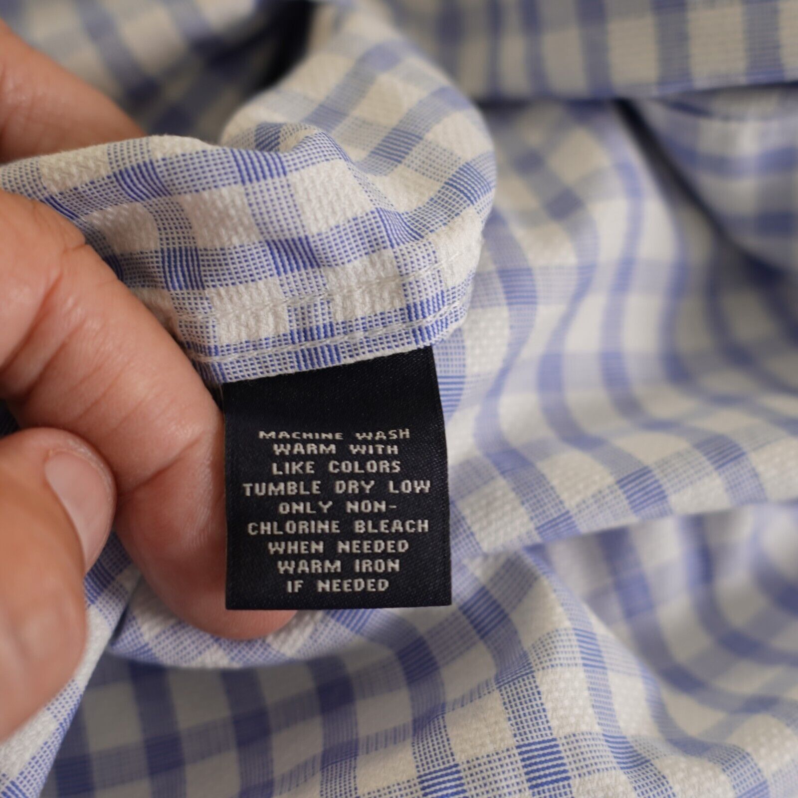 Hart Schaffner Marx Hart Schaffner Marx Blue Purple Check Medium Collared Dress Size US M / EU 48-50 / 2 - 10 Thumbnail