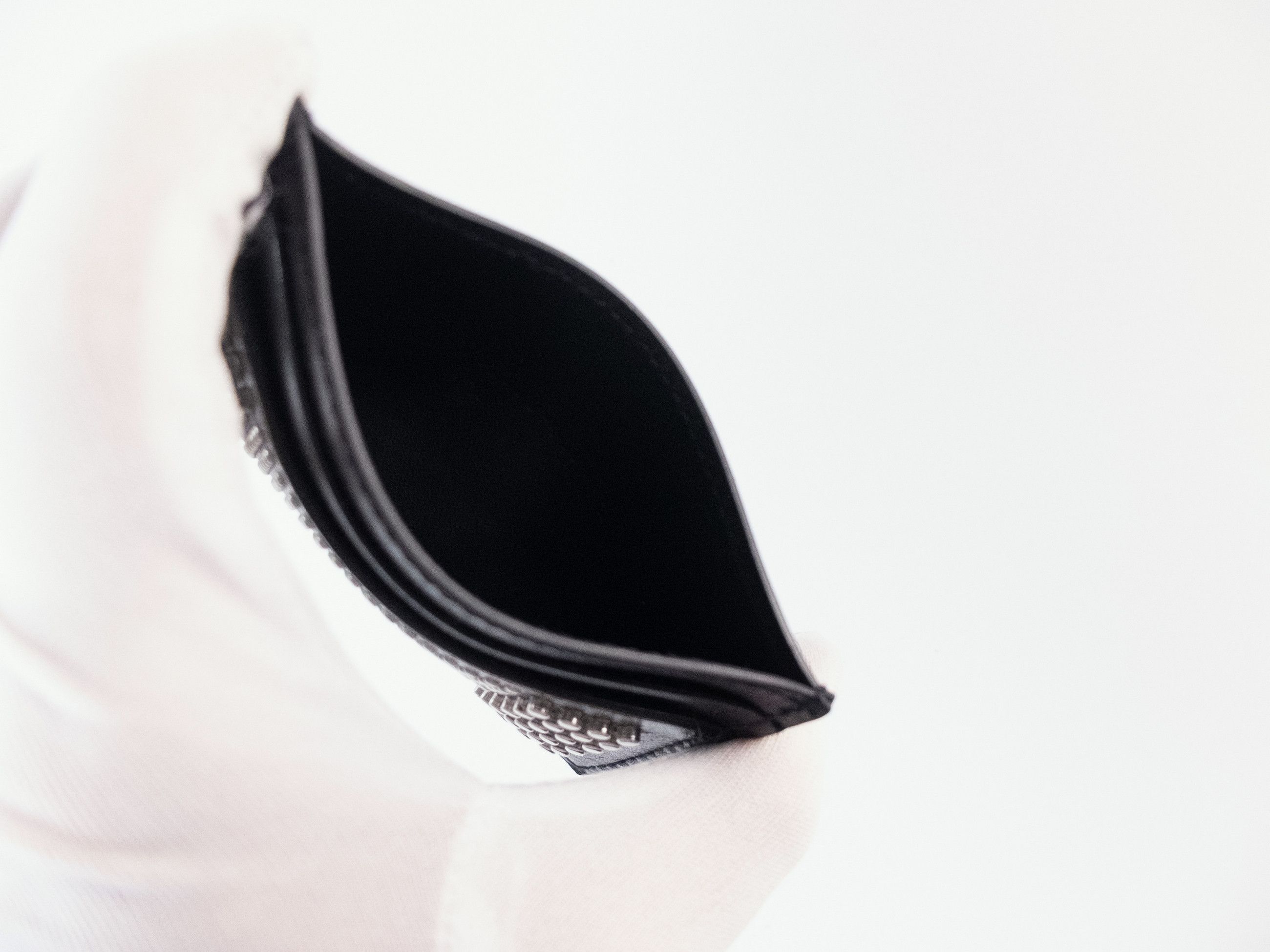 Alexander McQueen ALEXANDER MCQUEEN black leather studded card holder q Size ONE SIZE - 4 Thumbnail