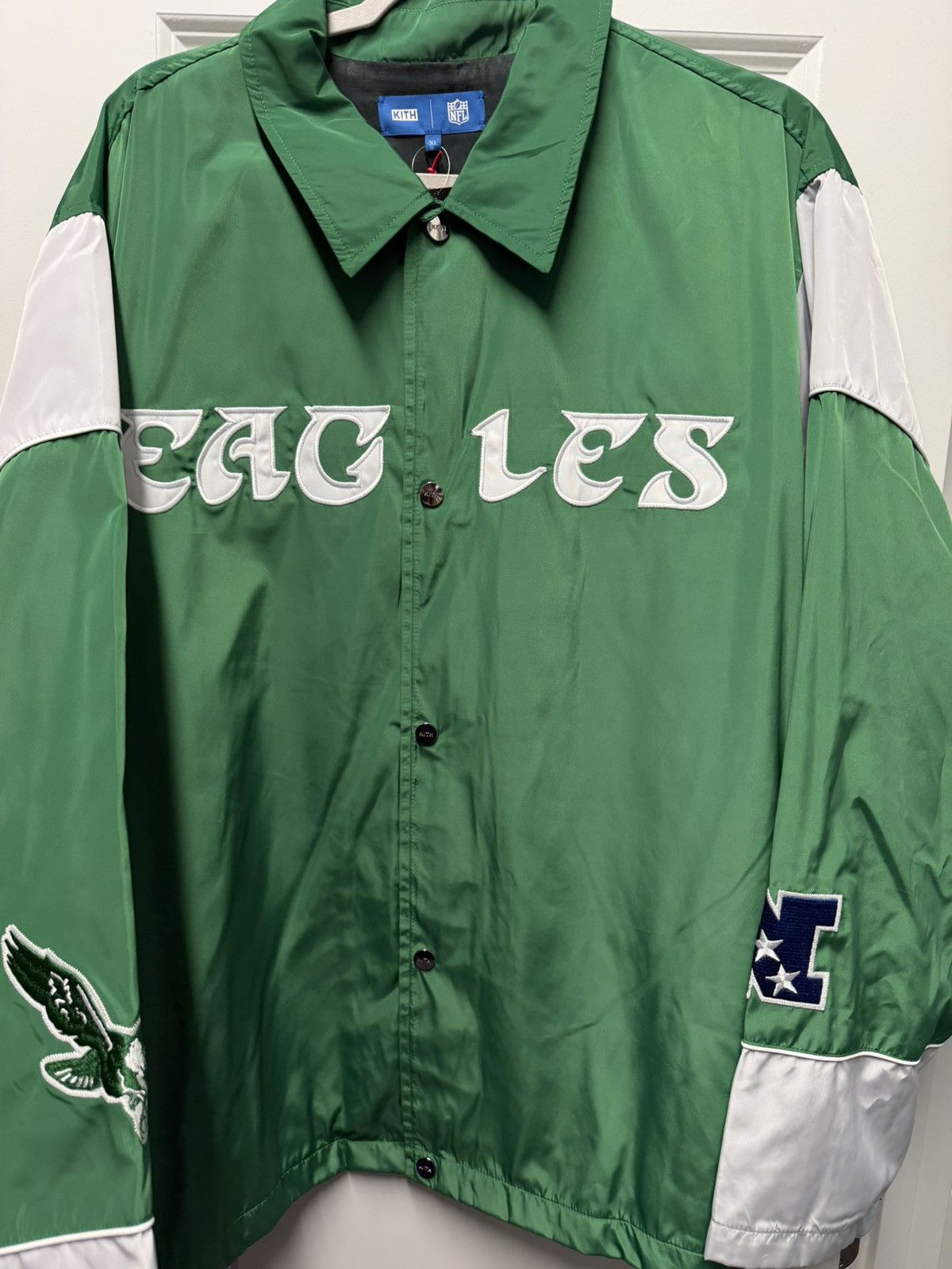 47 Brand × Kith Kith x 47 brand x NFL - Eagles Coaches Jacket - XL Size US XL / EU 56 / 4 - 2 Thumbnail