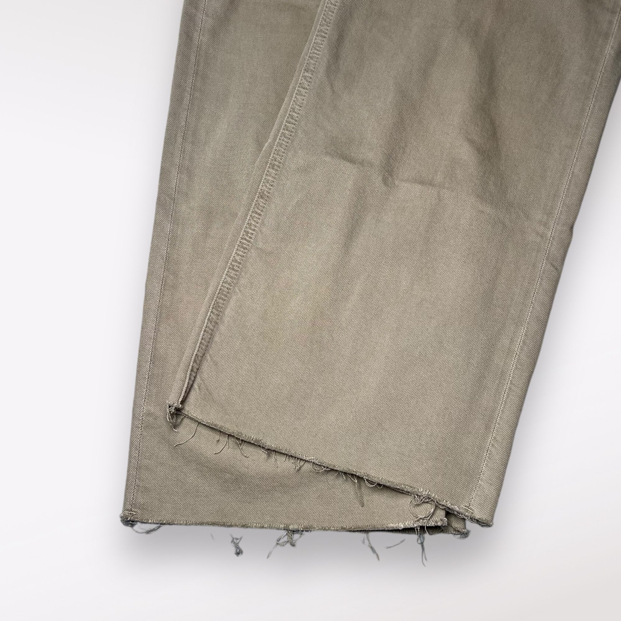 Zara Zara Wide-Leg Jeans Green Denim Cotton SEE MEASUREMENTS Size 26" / US 2 / IT 38 - 7 Thumbnail