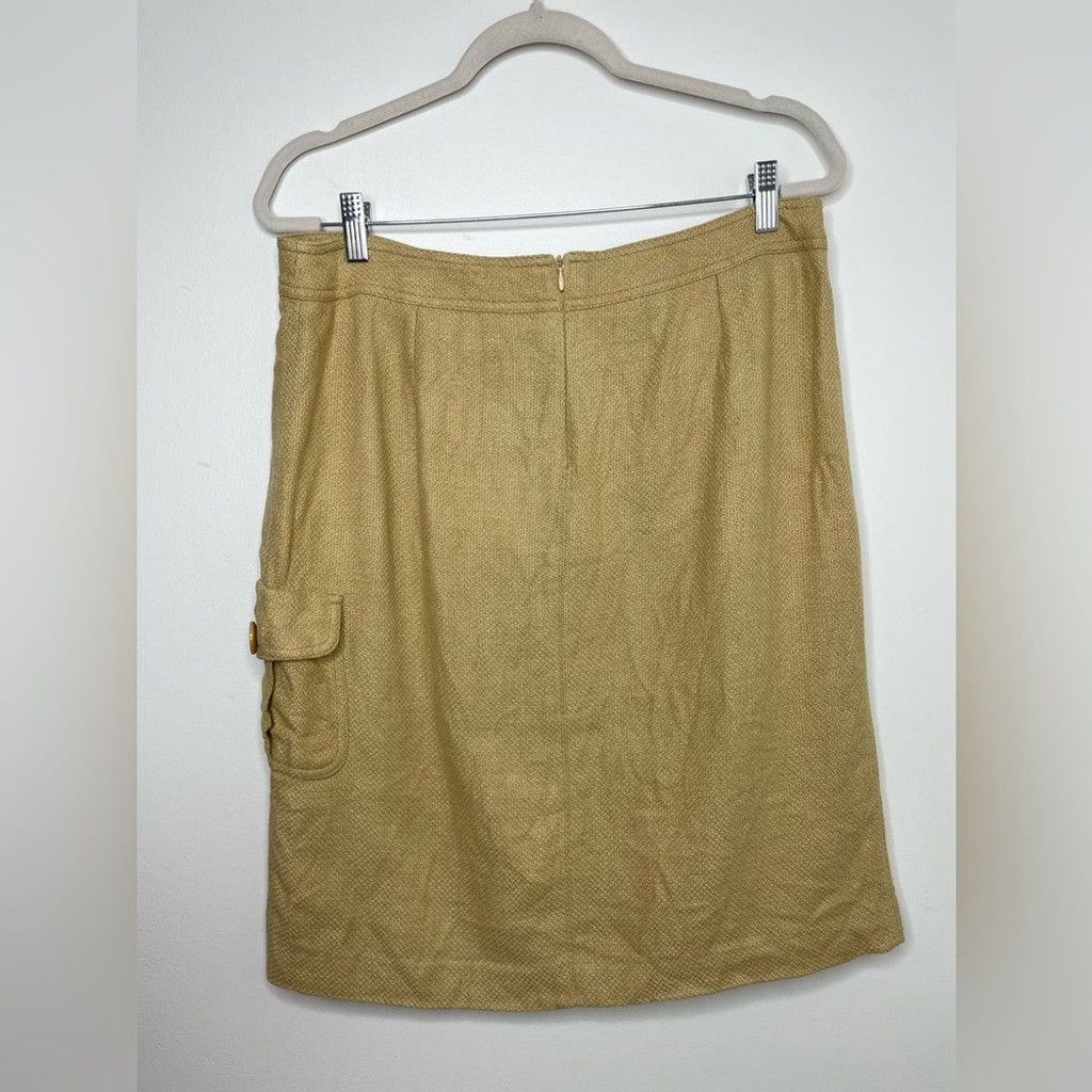 Zara Zara Linen Cargo Skirt with Front Slit 12 Size 34" / US 12 / IT 48 - 7 Thumbnail