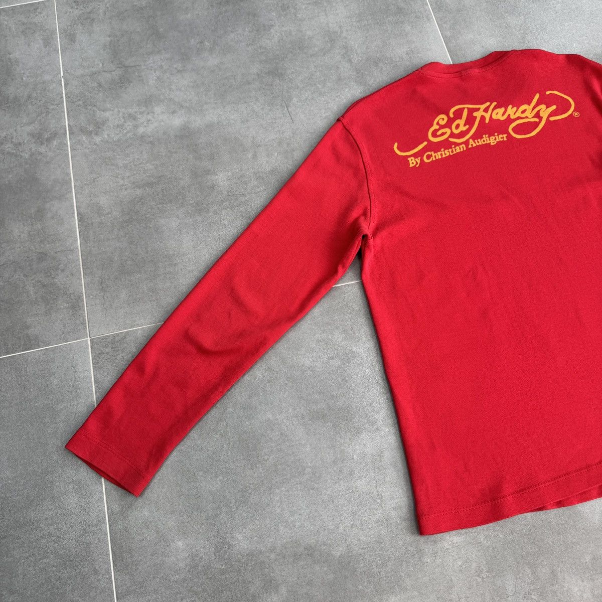 Christian Audigier Ed Hardy by Christian Audigier Skull Y2K Long Sleeve Shirt Size L / US 10 / IT 46 - 13 Thumbnail