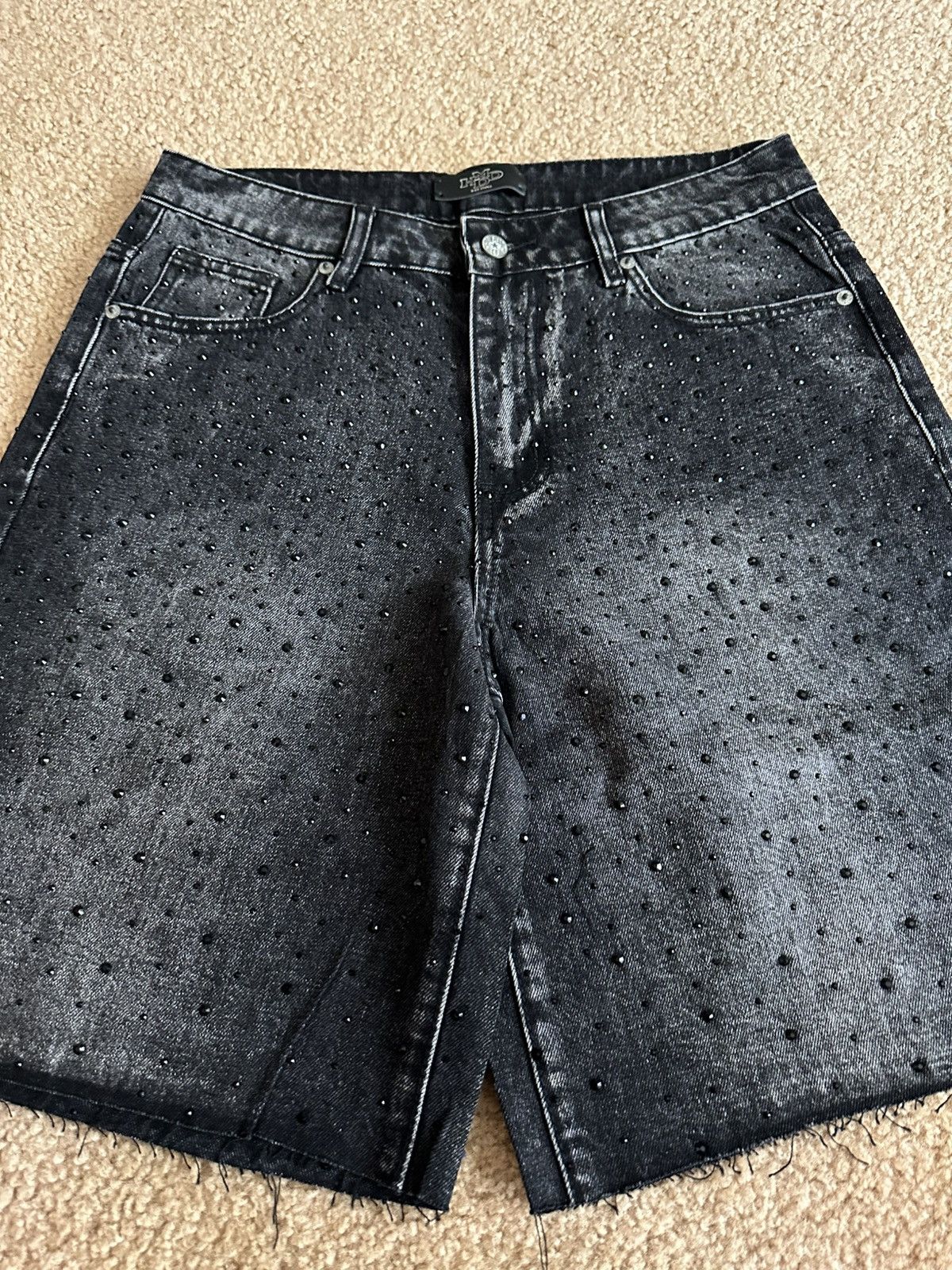 HMDD HMDD Black Crystal Billie Jean Shorts (C2G Jort) Size Medium Size US 32 / EU 48 - 2 Thumbnail