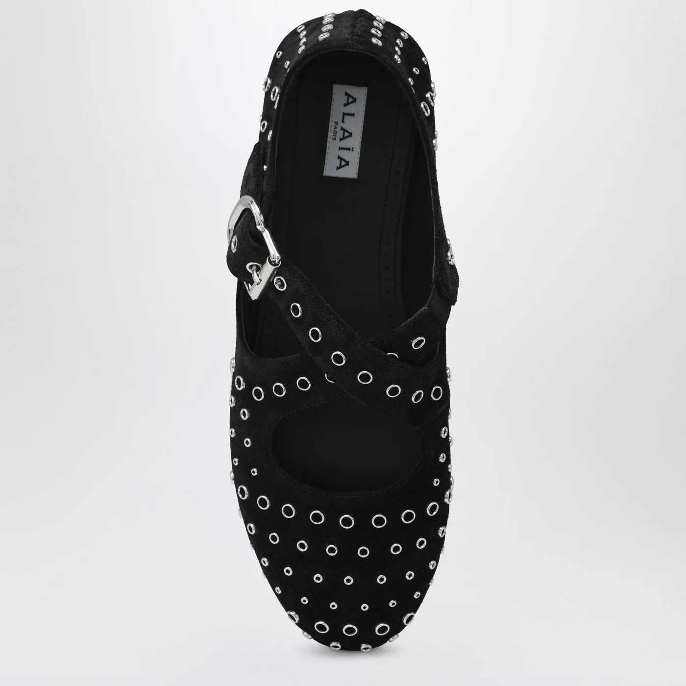 Alaia o1d2blof0426 Flat Ballerinas Suede With Crossed Straps Size US 8 / IT 38 - 3 Thumbnail