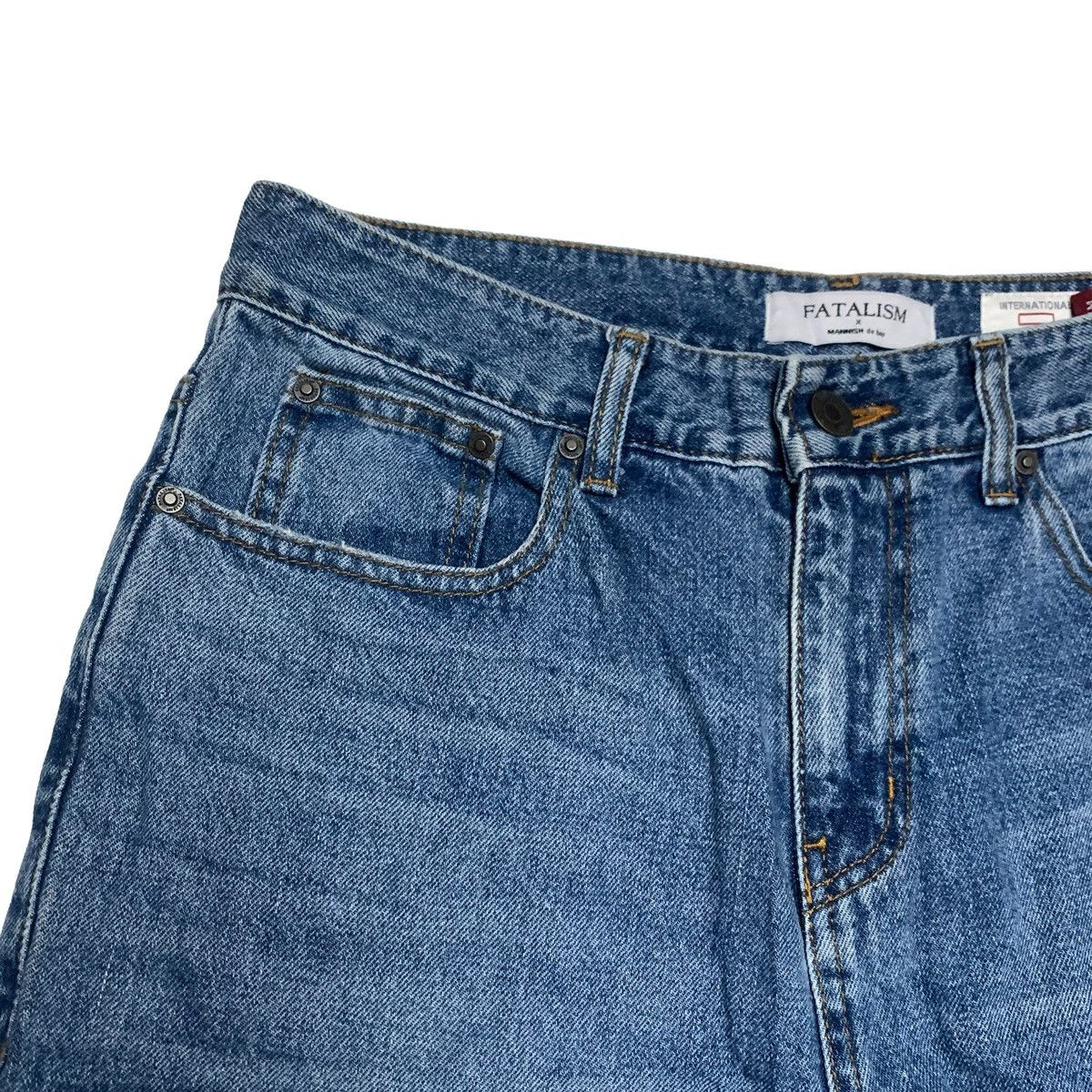 Other Fatalism Denim Jeans Standard Fit Blue Made in Korea Size 46 Size US 33 - 2 Thumbnail