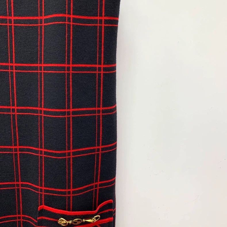 Gucci Gucci Color-blocked pocket horse buckle plaid wool round n Size S / US 4 / IT 40 - 4 Thumbnail