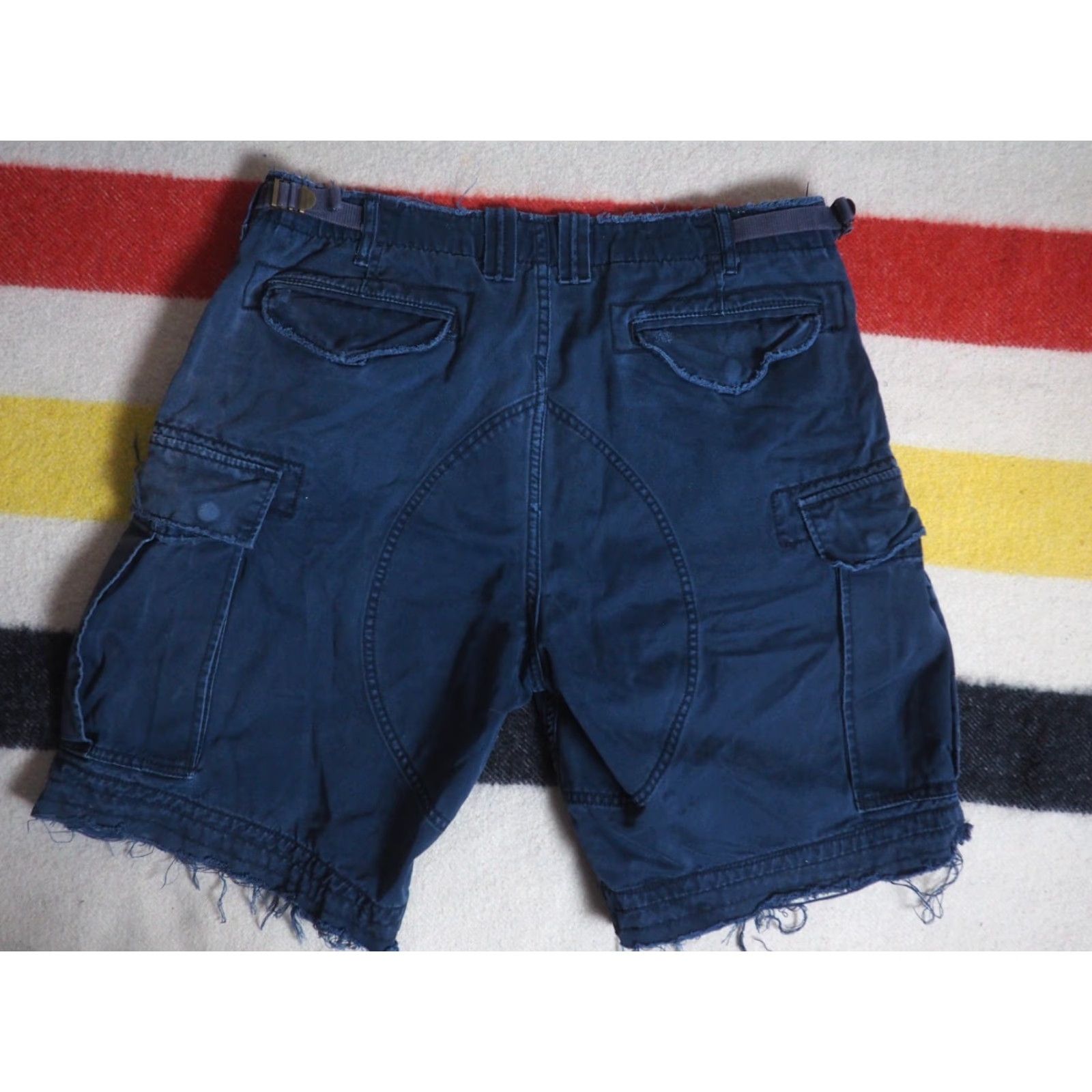 Polo Ralph Lauren VTG 90s Polo Ralph Lauren Type 1 Military Faded Blue 36W Distress Cargo Shorts Polo Ralph Lauren Shirt Adult 36 Blue 1990s Mens Size US M / EU 48-50 / 2 - 2 Thumbnail
