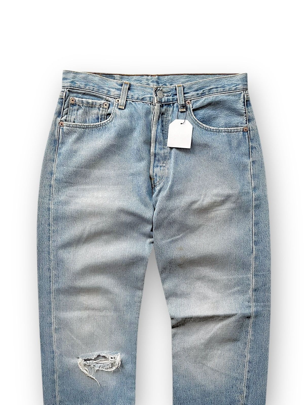 Levi's 98’ Levi’s 501 Made In USA Distressed Denim Pants Size US 30 / EU 46 - 5 Thumbnail