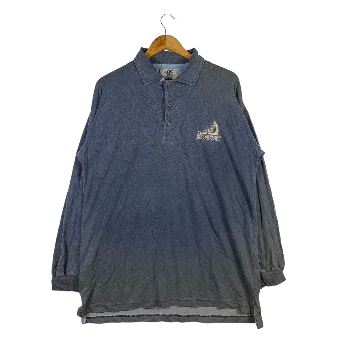 Vintage Vintage 90s LINE 7 Team New Zealand America's Cup 1995 Shirt Size US M / EU 48-50 / 2 - 2 Thumbnail