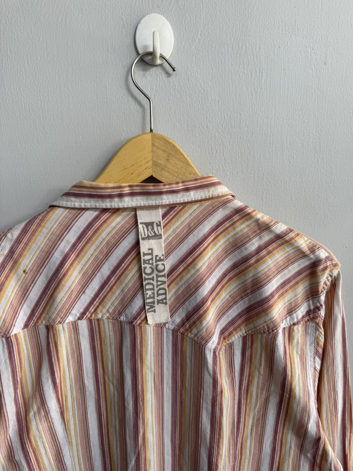 Dolce & Gabbana VINTAGE DOLCE & GABBANA MEDICAL ADVICE STRIPE LONG SHIRT Size US M / EU 48-50 / 2 - 7 Thumbnail