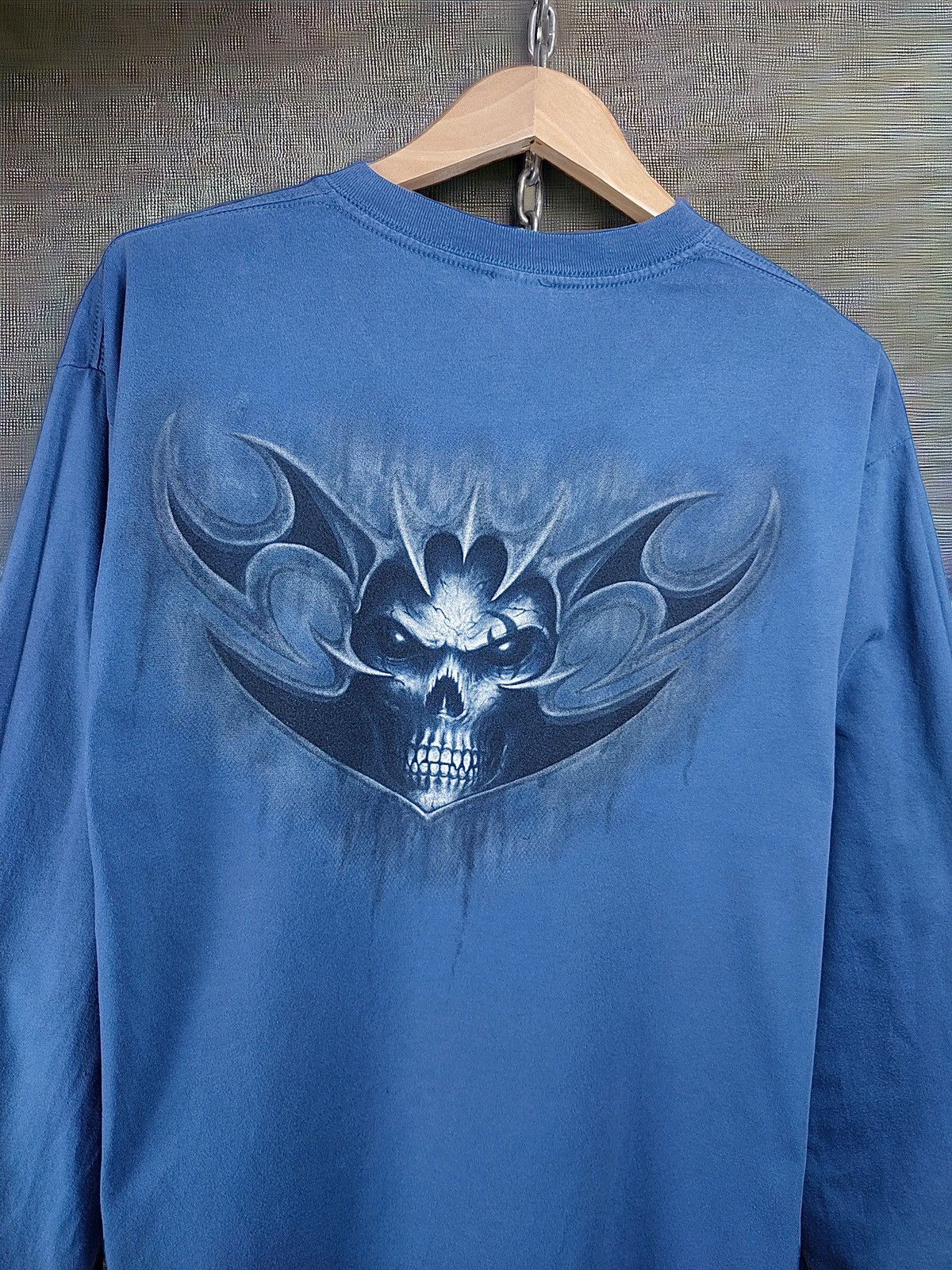 Band Tees Y2K Vintage Death Black Metal Neo Tribal Skull Long Sleeve Size US M / EU 48-50 / 2 - 8 Thumbnail