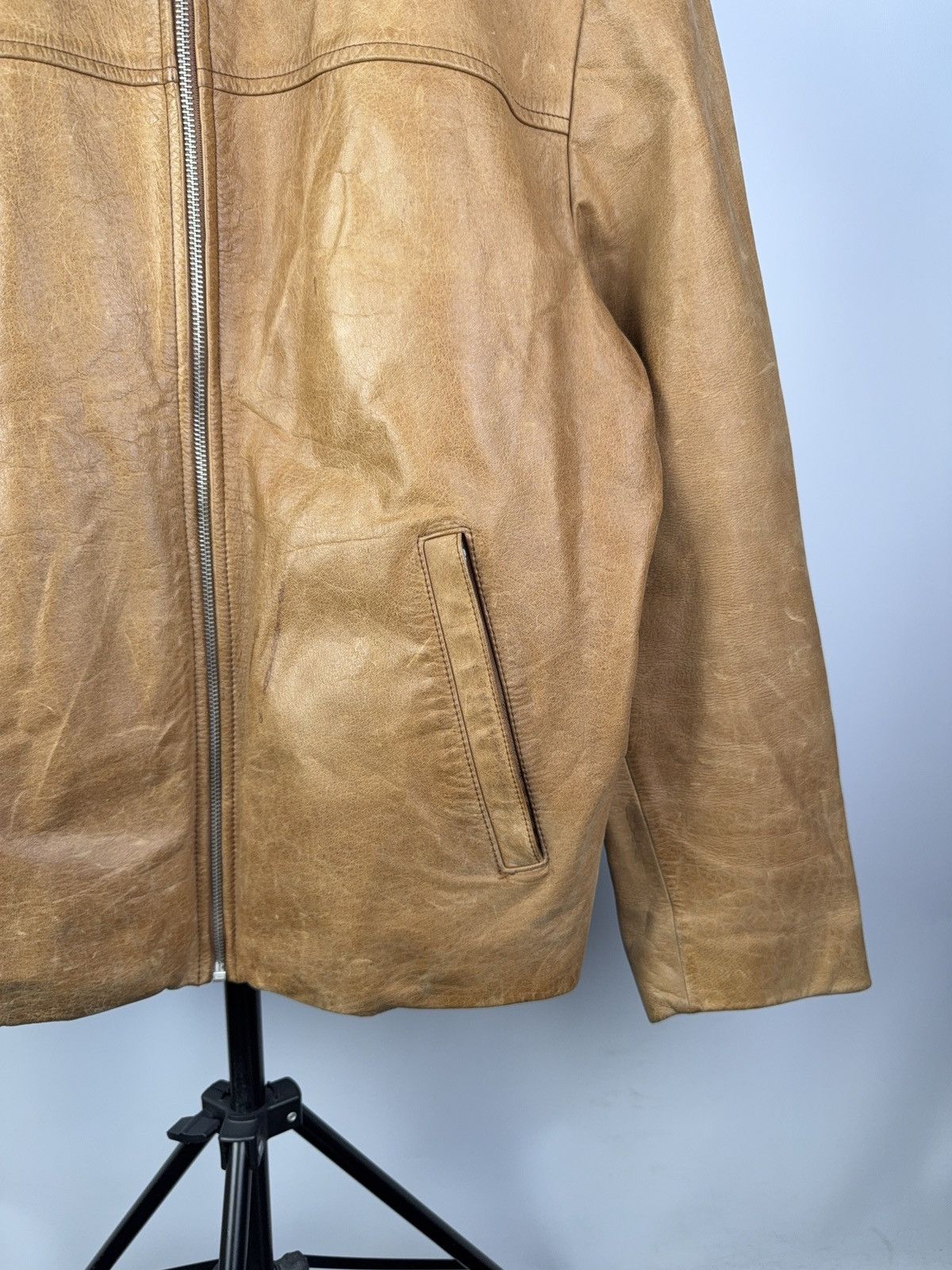 Leather Vintage 90s Trapper Retro Biker Moto Leather Jacket Size US L / EU 52-54 / 3 - 4 Thumbnail