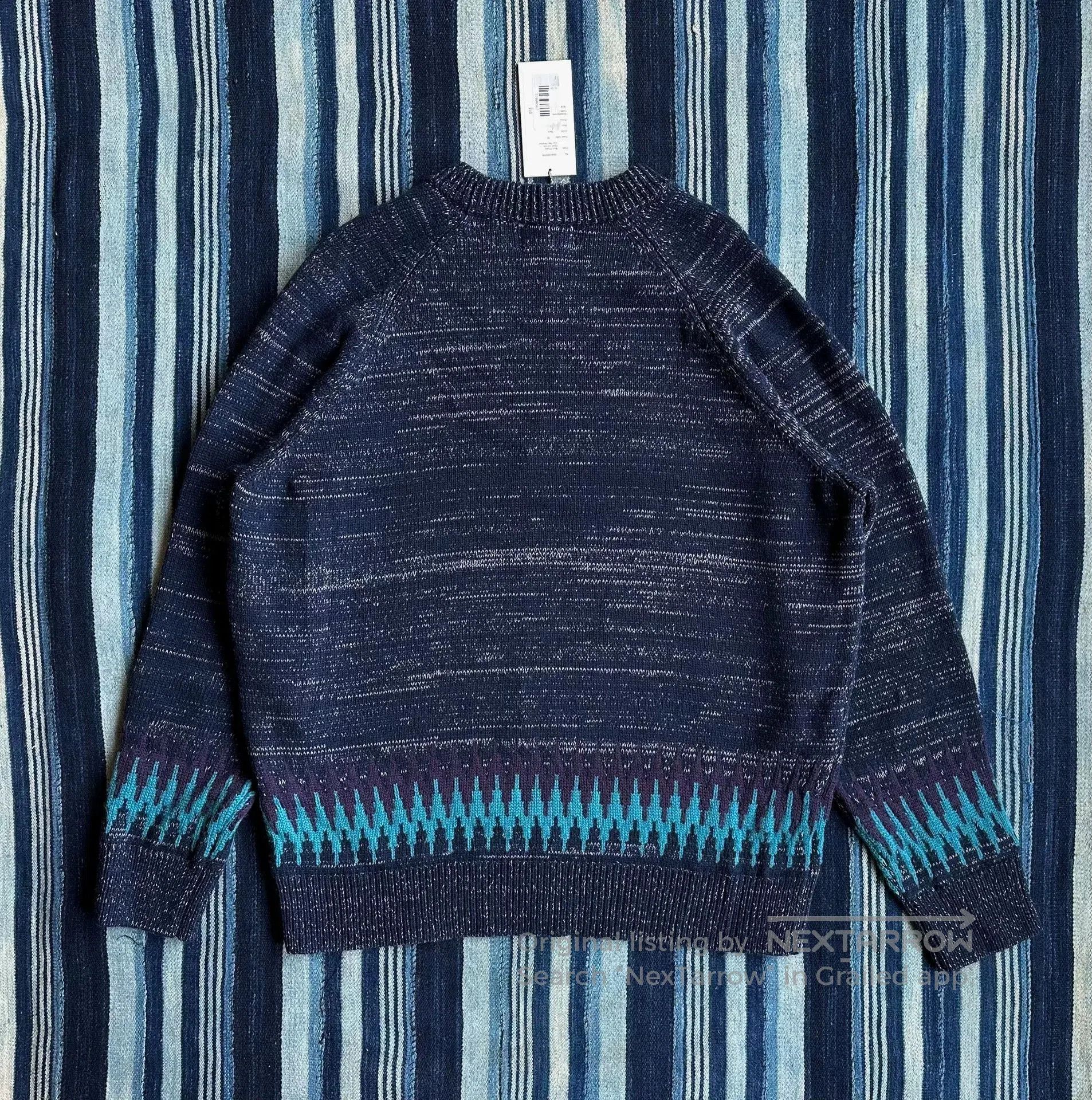 KUON kuon zig-zag sweater in navy blue. Size US S / EU 44-46 / 1 - 2 Thumbnail