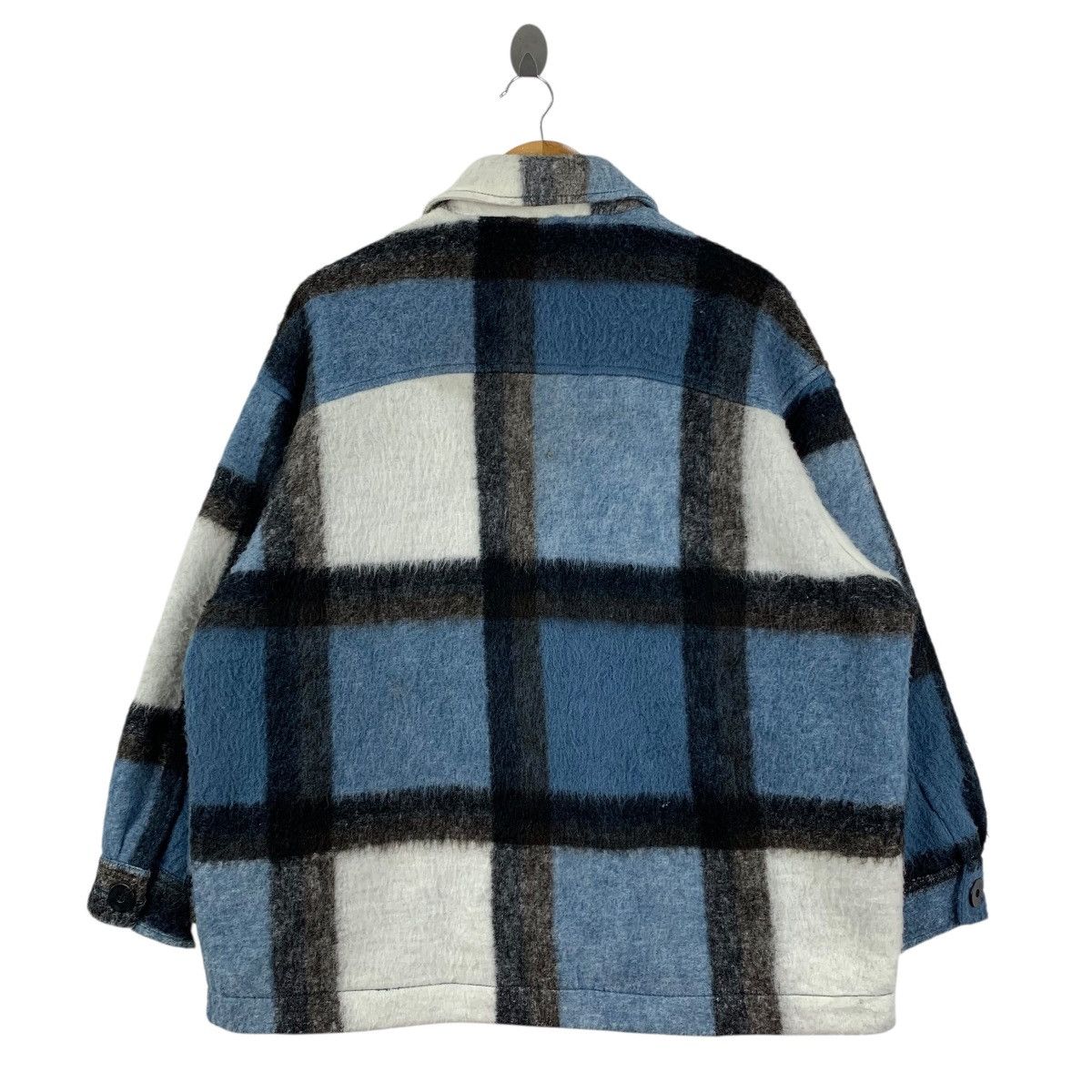 Zara ZARA ITALIAN FABRIC Shacket Check Pattern Wool Oversize Coat Size US L / EU 52-54 / 3 - 2 Thumbnail