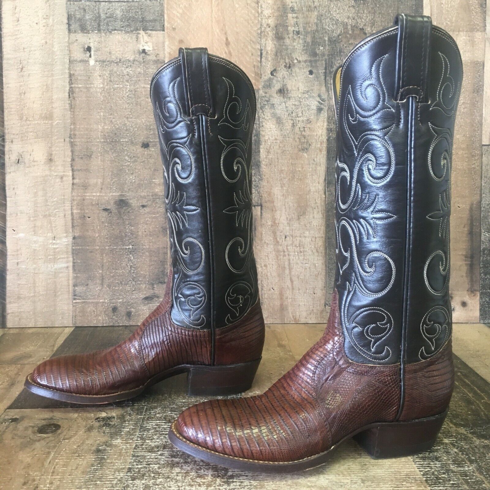 Tony Lama Tony Lama Vintage Gold Label Lizard Cowboy Boots Womens 4 B Size US 4 / IT 34 - 8 Thumbnail