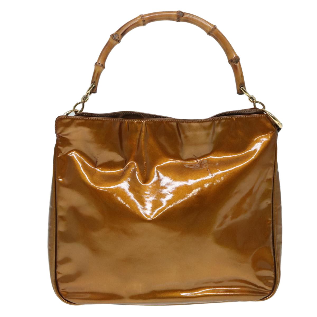 Gucci Bamboo Brown Patent Leather Handbag (Pre-Owned) Size ONE SIZE - 1 Thumbnail