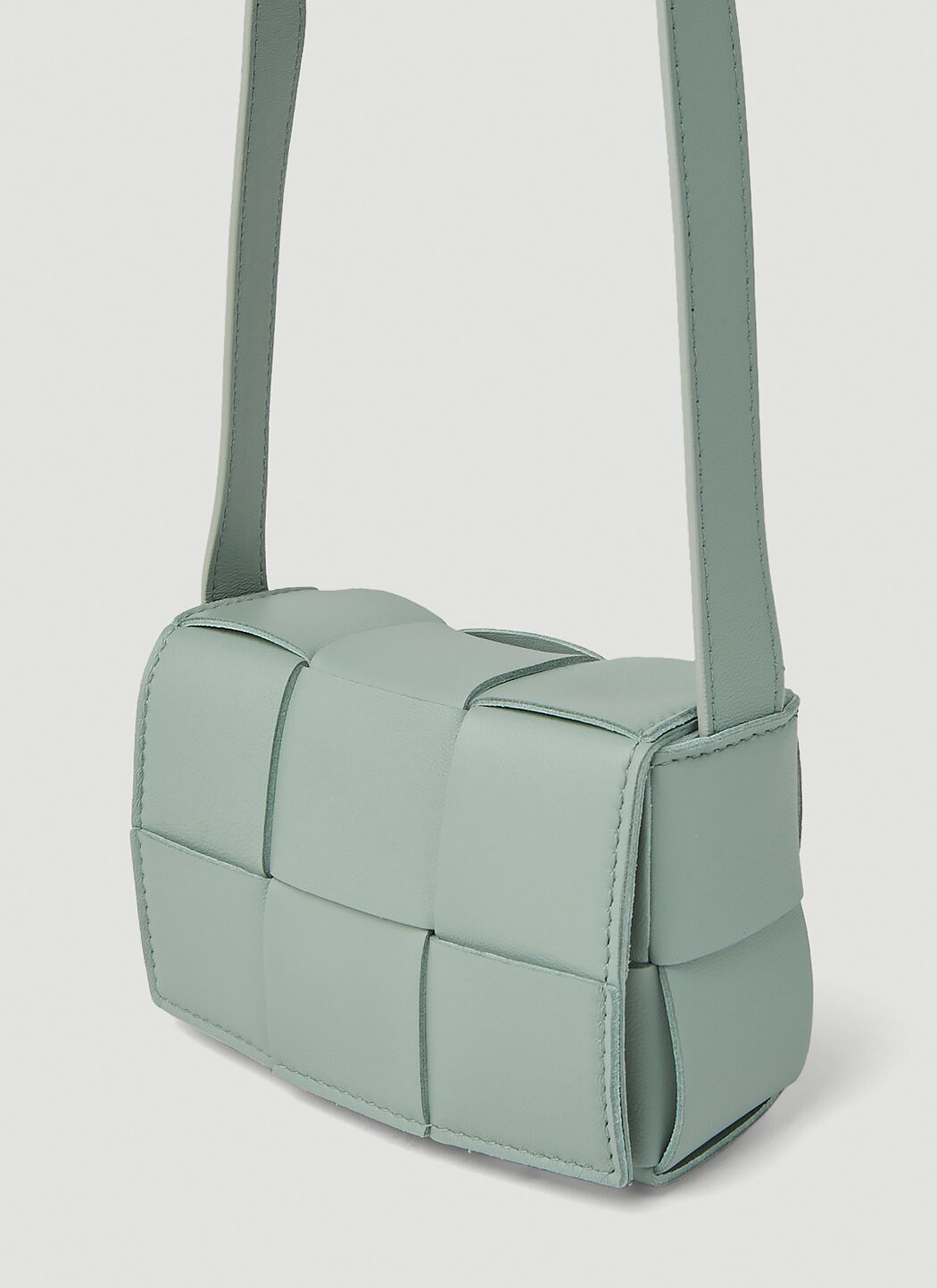 Bottega Veneta Candy Cassette Green Lamb Leather Mini Bag, Women's